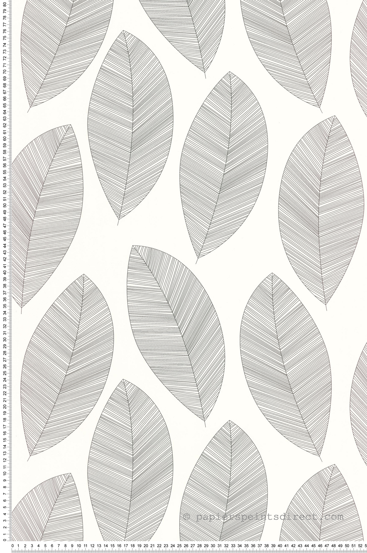Papier peint Feuille Graphic Leaves noir et blanc - Moonlight 2 de Casélio AMB | Réf. MLGT104310927