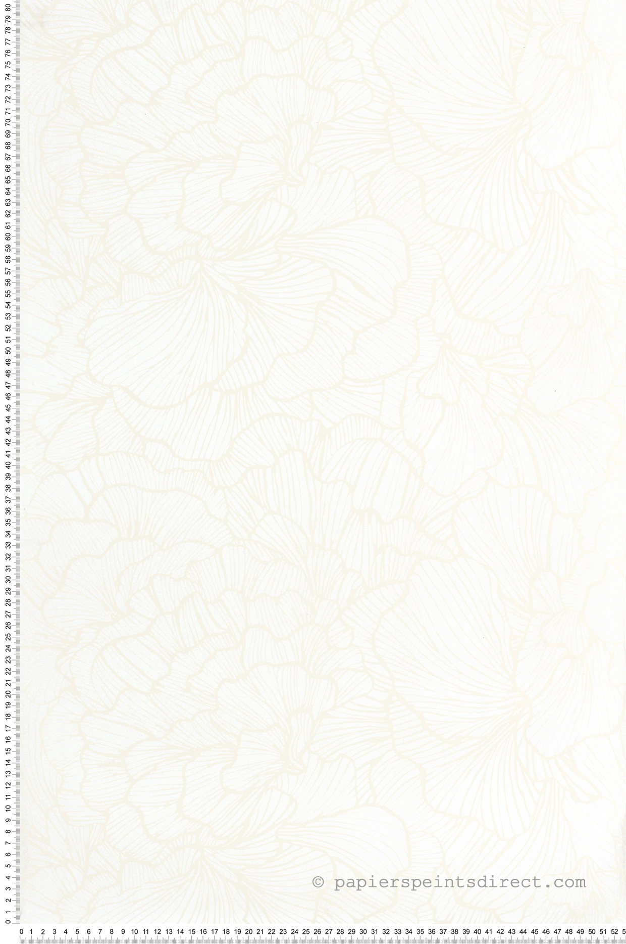 Papier peint Fleur Delicate Petals blanc nacré - Moonlight 3 de Casélio | Réf. MNL3107080063