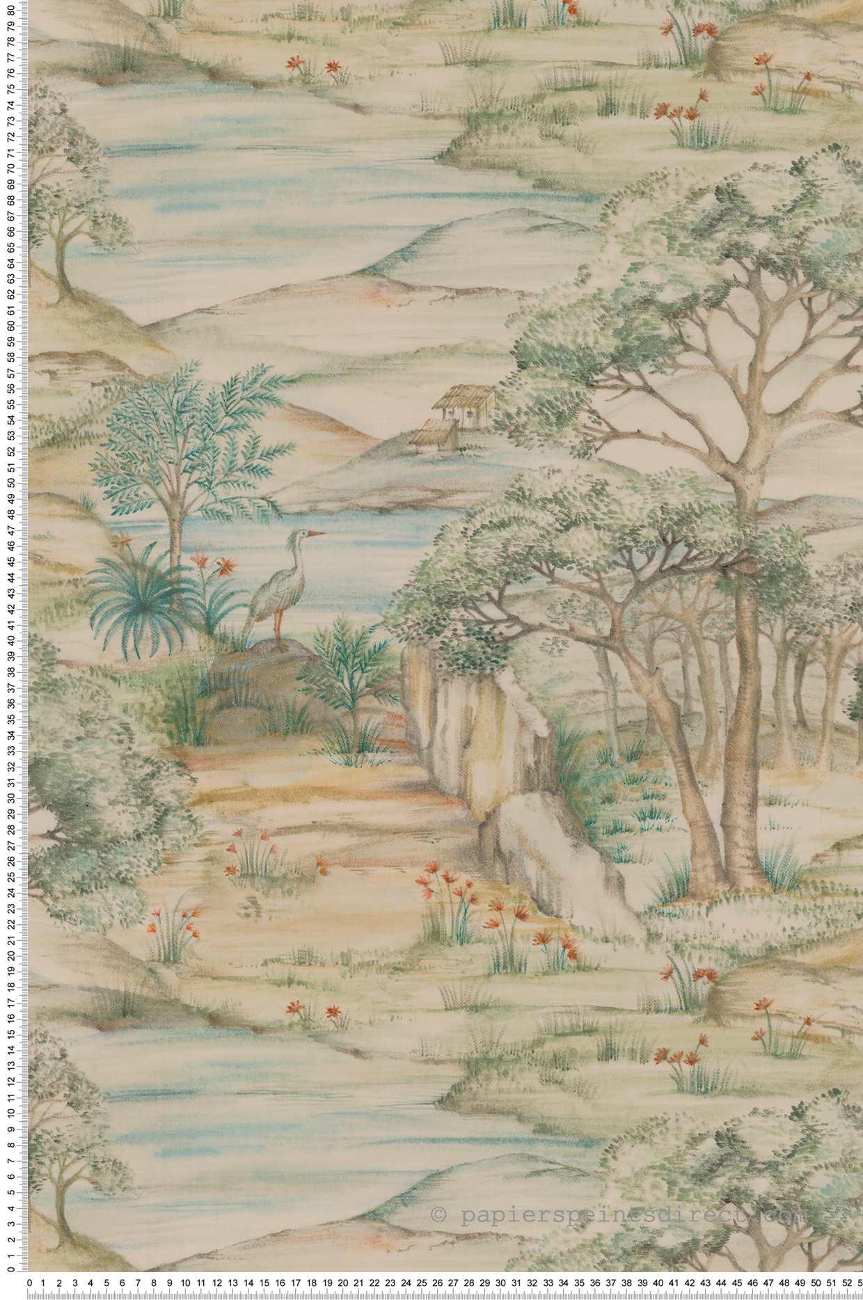 Papier peint Paysage Jungle vert - Aristide de Lutèce | Réf. LTC-484-3