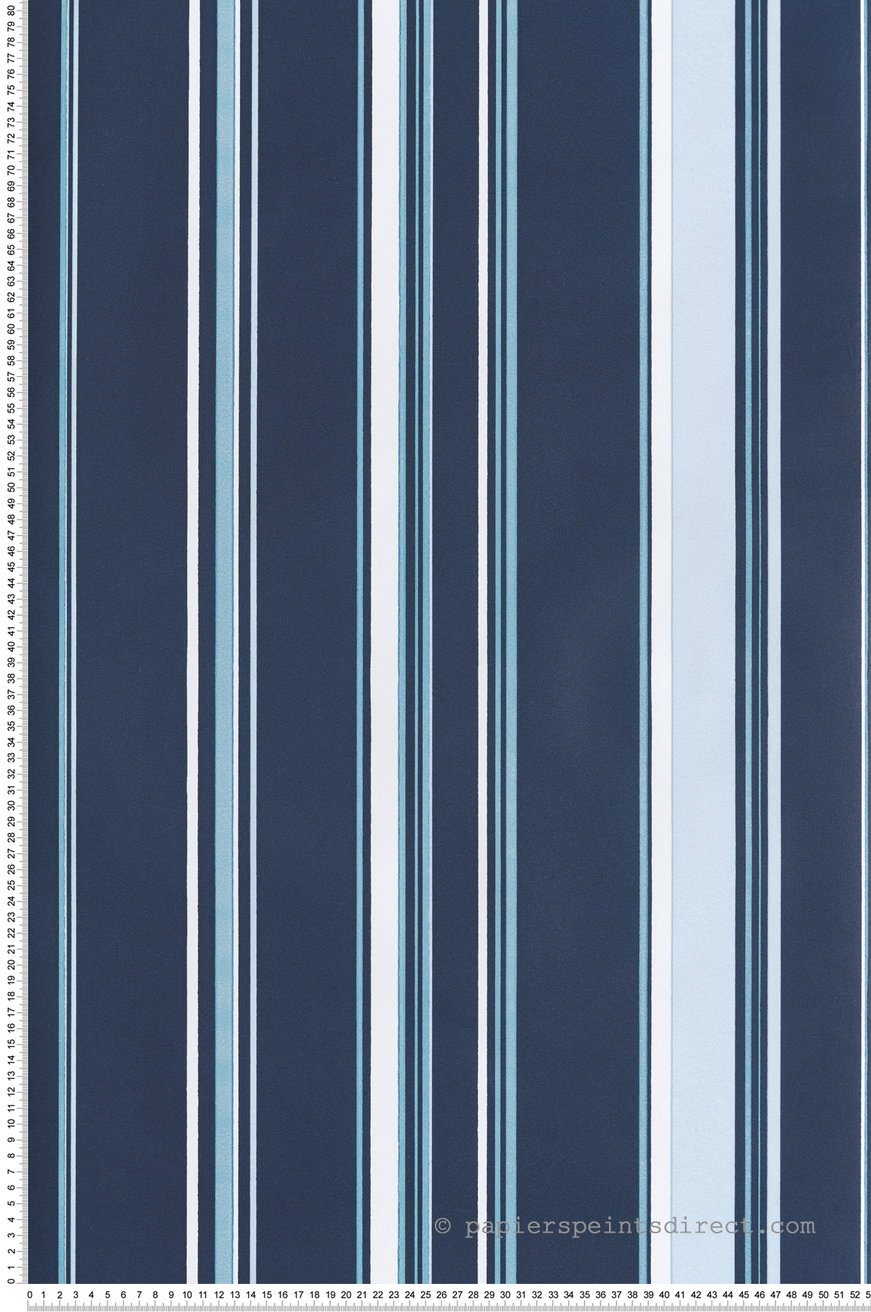 Papier peint Rayure Élégante bleu marine - Jeux de Rayures 3 de Lutèce | Réf. LTC-G68056