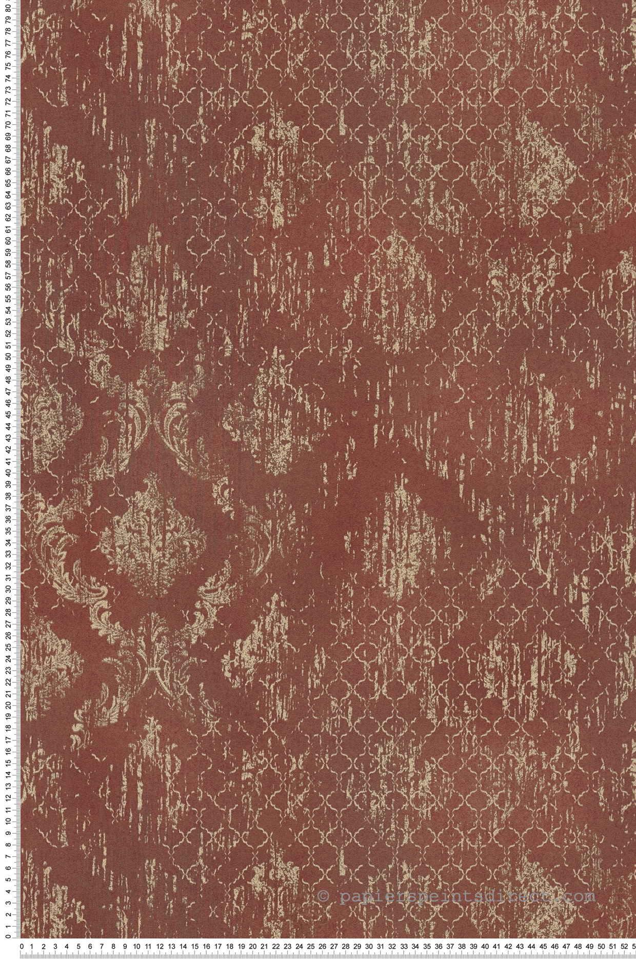 Papier peint Baroque Chic Versailles brique doré - Metropolitan Stories 4 Hot Spots d'A.S. Création | Réf. AS-786723