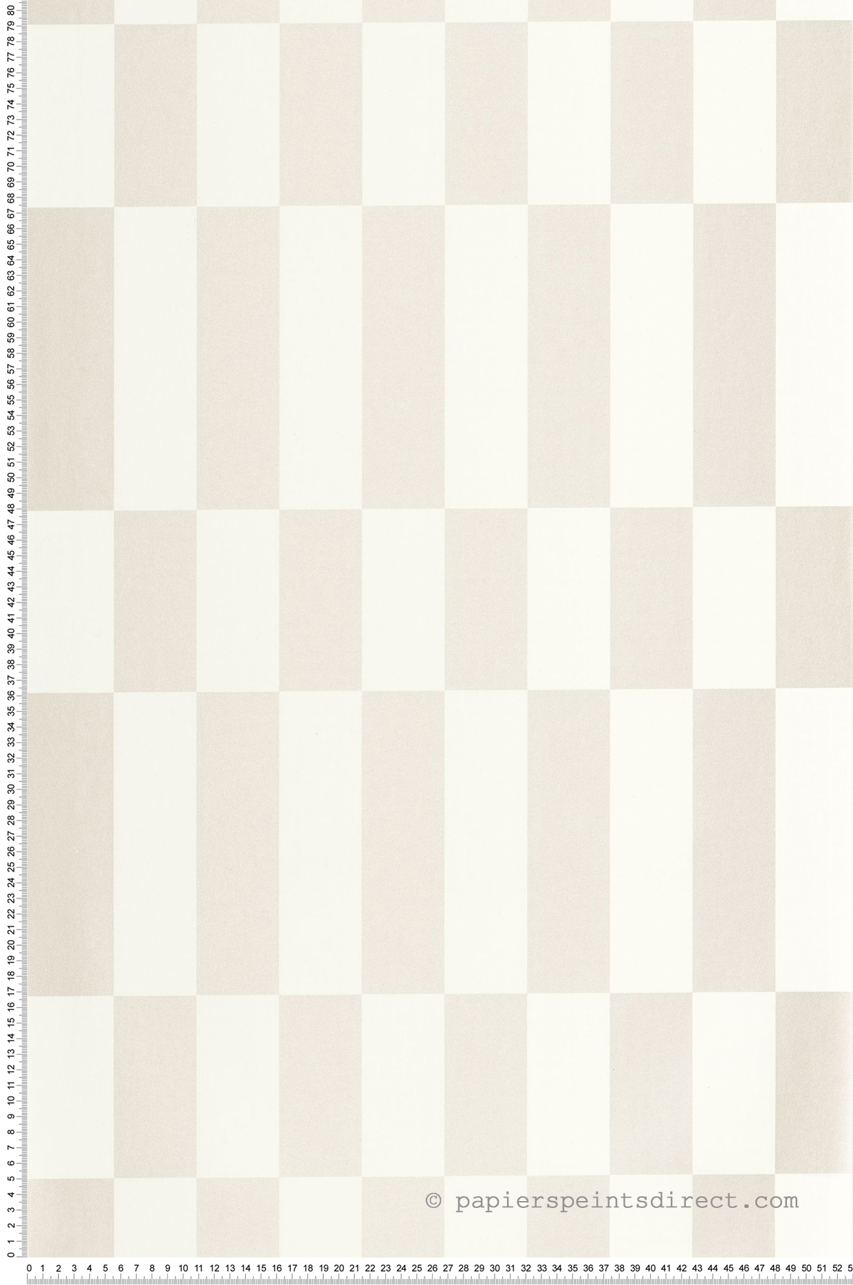 Papier peint Damier Rectangle Diner argenté blanc - Milano Sixties de Casadéco | Réf. MISI89340111