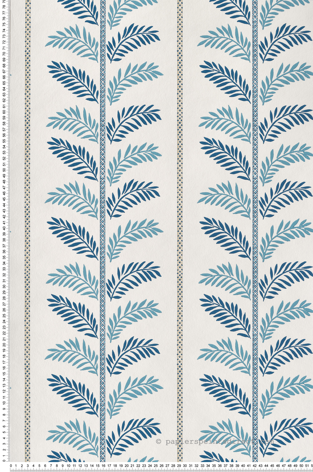 Papier peint Feuille Plumier bleu - Signature de Nina Campbell | Réf. OSB-NCW4496-02