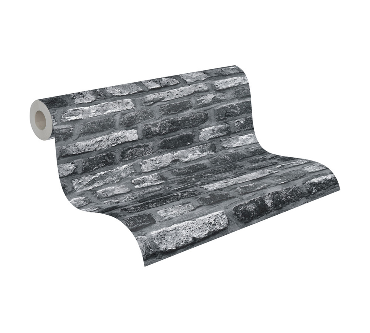 Papier peint Brique Pierre gris noir - Elements 2 d'A.S. Création ROLL | Réf. AS-362812