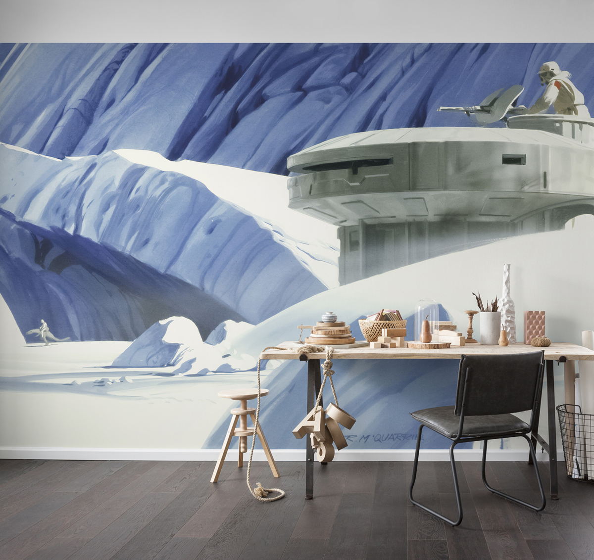 Papier peint Star Wars Classic RMQ Hoth Echo Base - Papier peint Panoramique Komar