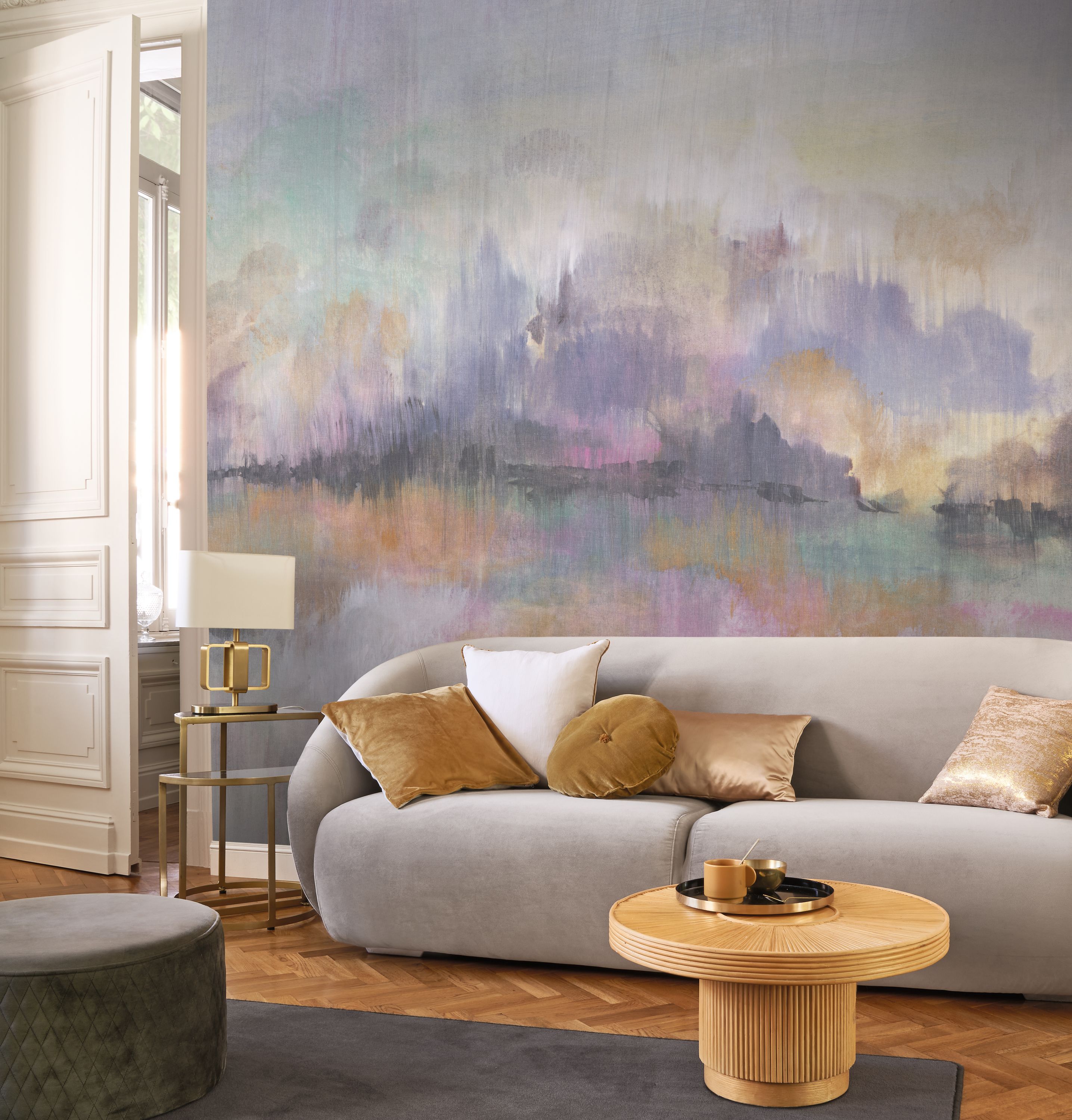 Papier peint panoramique Reflet Du Mont S violet 300x250 - Wonderwalls de Casadéco | Réf. WDWS88985607