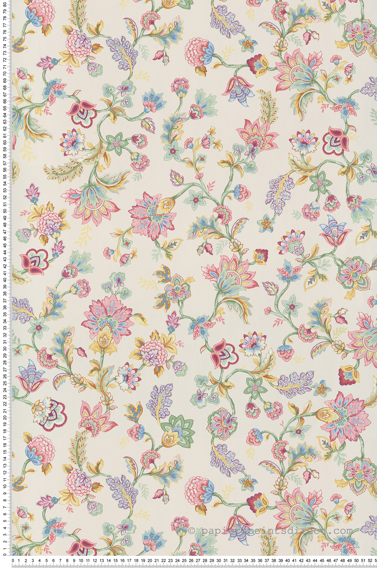 Papier peint Floral Cachemire écru - Bloom de Lutèce | Réf. LTC-BLO476
