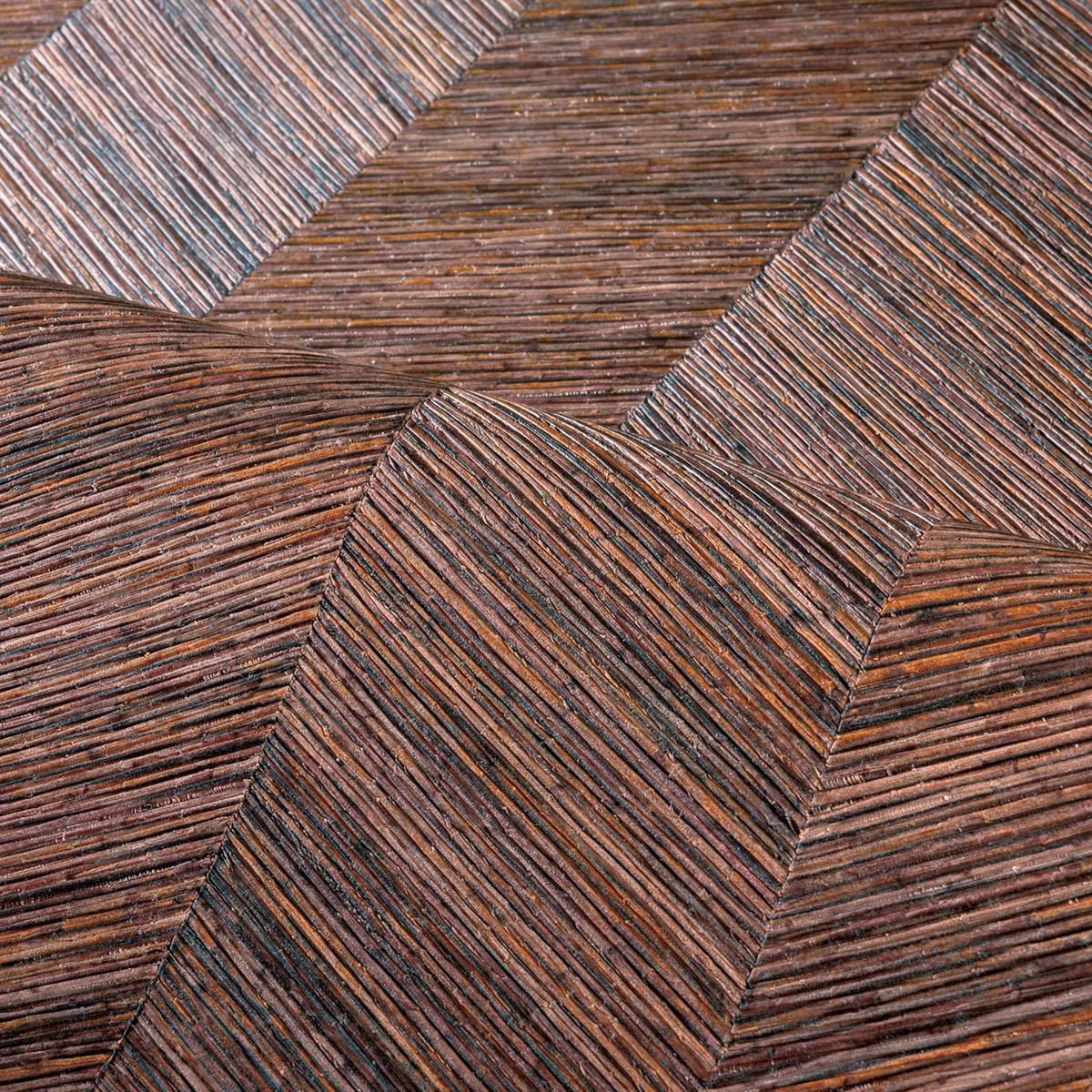 Papier peint Chevron Bois Ocotea cèdre rouge - Nature sur Mesure de Casamance AMBV | Réf. CAS-B75372854