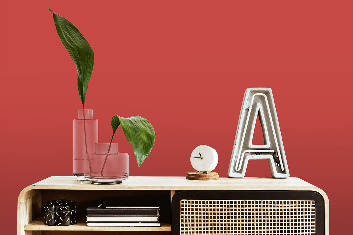 Papier peint Uni Lisse rouge vif - Pop d'Ugépa | AMB Réf. UGP-M56210