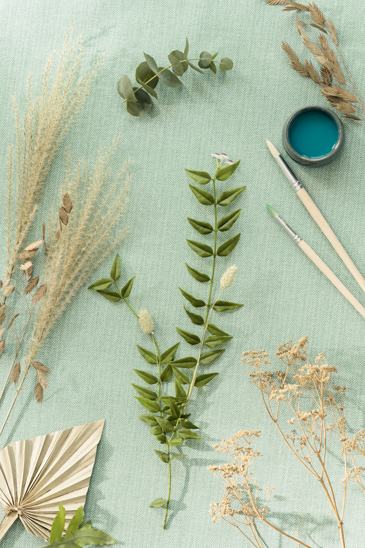 Papier peint Uni Natté Vert Amande - Green Life et Natté de Casélio | Réf. GNL101567001