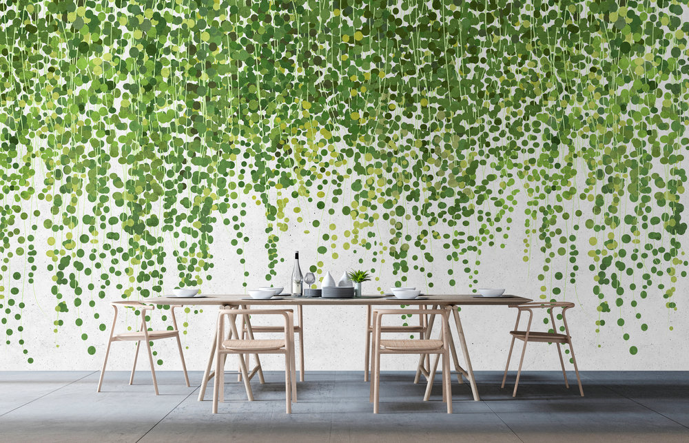 Papier peint panoramique Feuilles Graphique Hanging garden 1 - Référence DD114222 - Intissé 200g/m2 - Standard 400 x 270