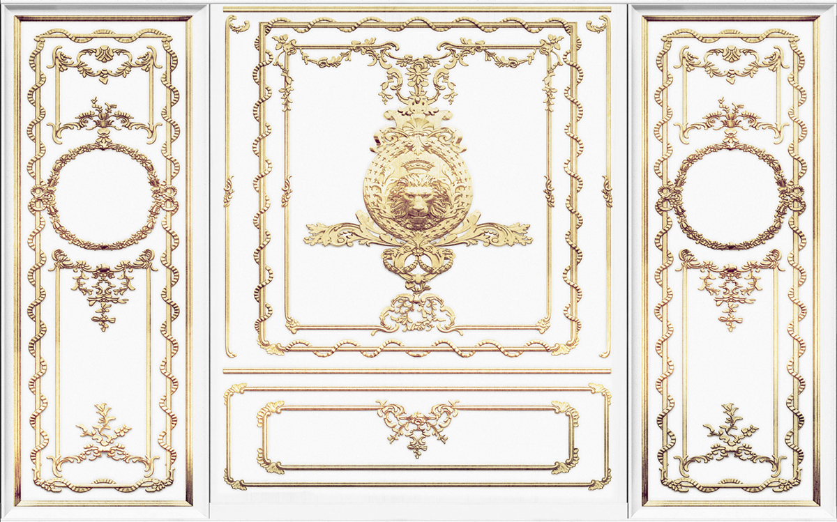 Papier peint panoramique Soubassement Roaring Royal doré - Papier Peint Komar Infinity 2