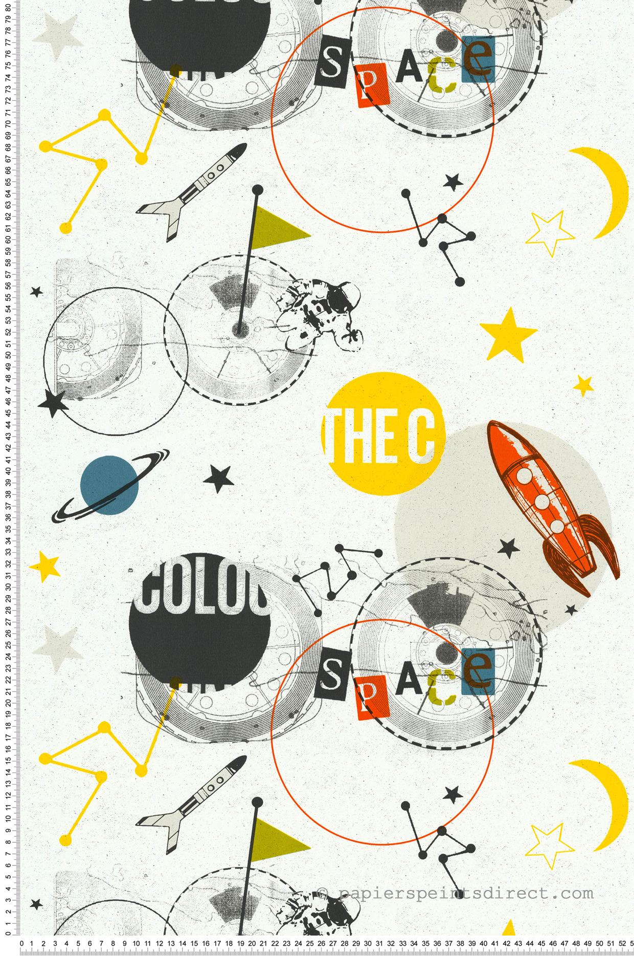 Papier peint Univers Fusée multicolore - Les Aventures de Lutèce | Réf. LTC-51243202