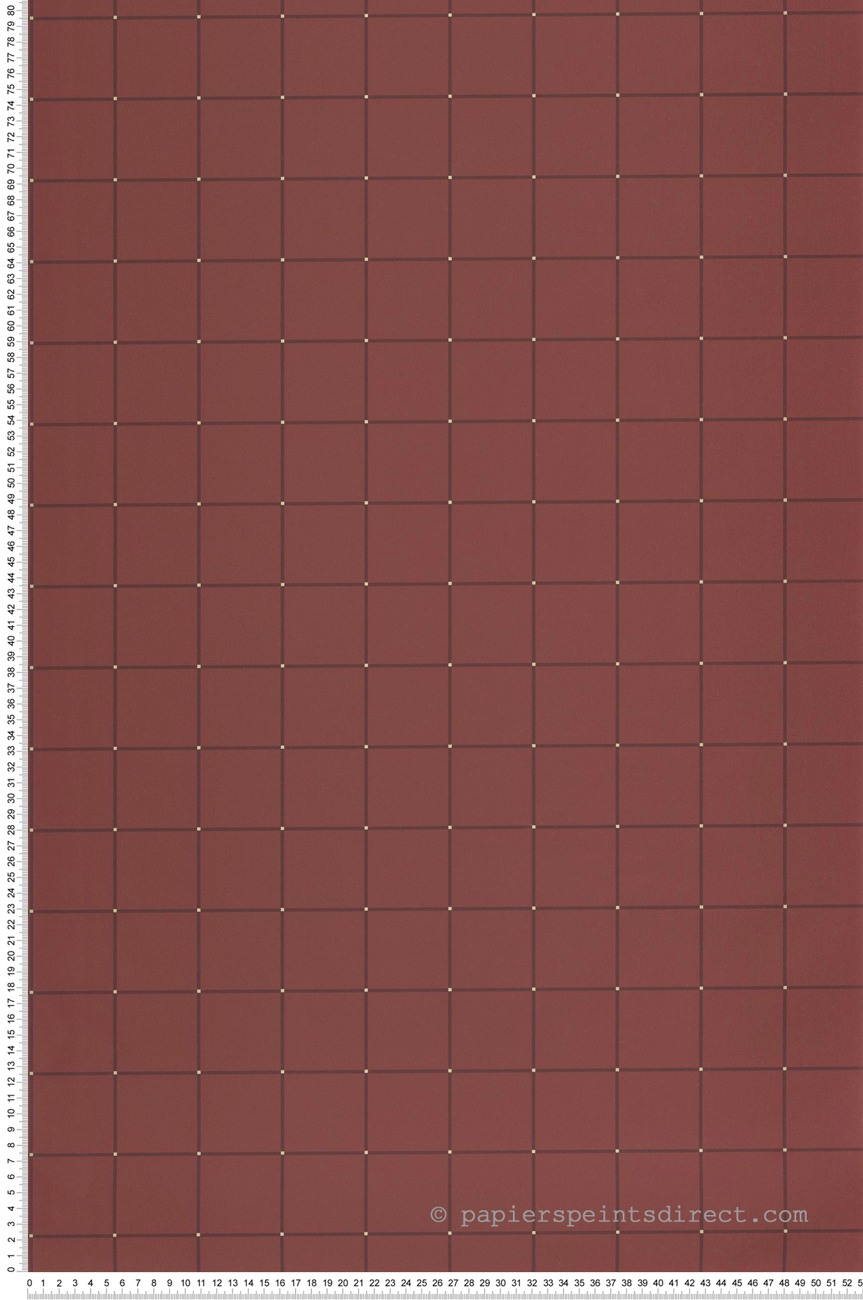 Papier peint Carreaux Minimalistes Alphonse grenat doré - Maison Siméon de Casélio | Réf. MSI107428190