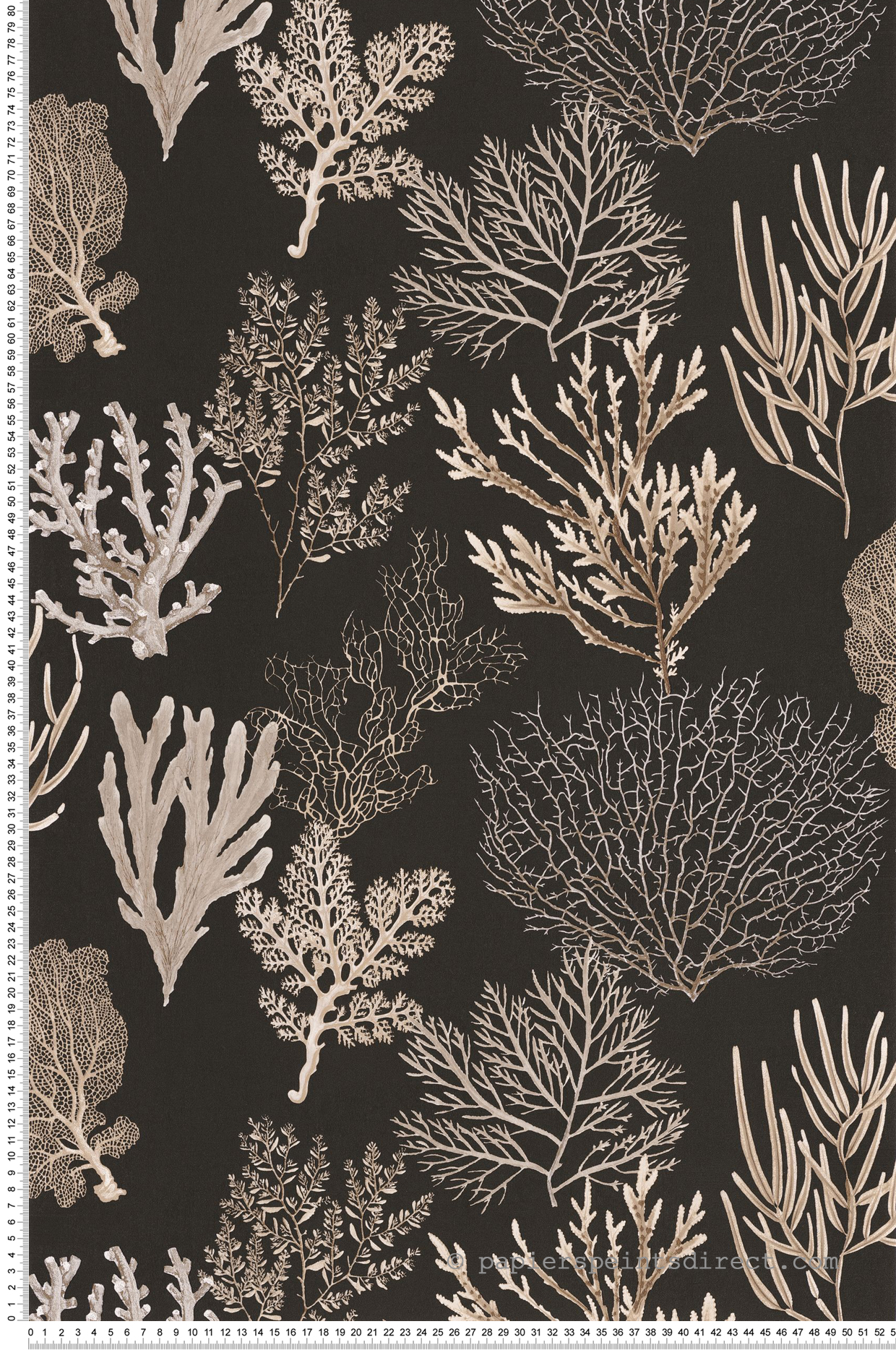 Papier peint Marin Corail anthracite - Seaside de Casadéco | Réf. SEAS83979808