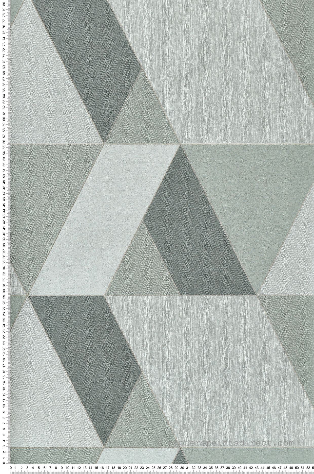 Papier peint Triangle Tangram vert de gris et mordoré - Perception de Casadéco | Réf. PERP86527212