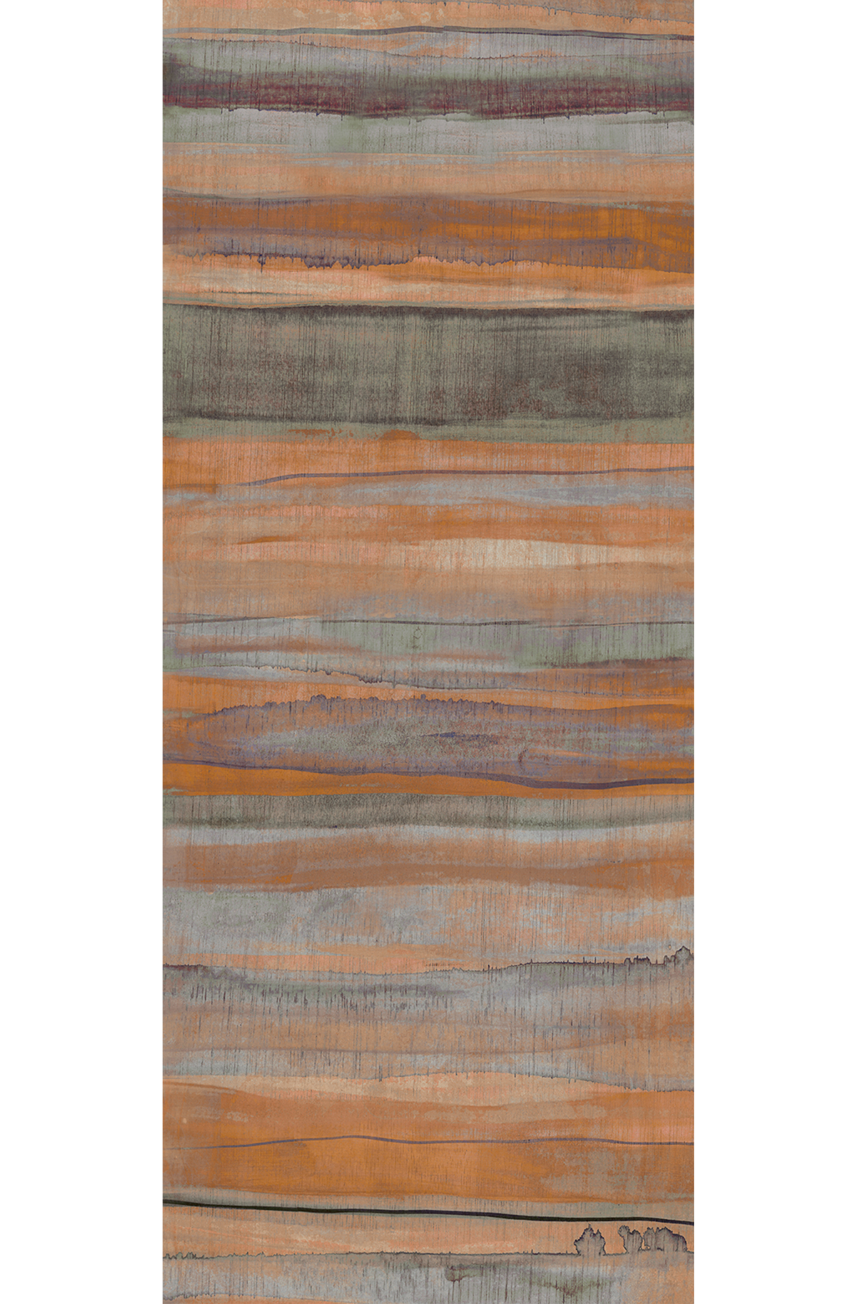 Papier peint panoramique Rayure Abstraite Medite orange brique - B H260 - Wall Designs IV de Masureel | Réf. MAS-DG4MED1032-260