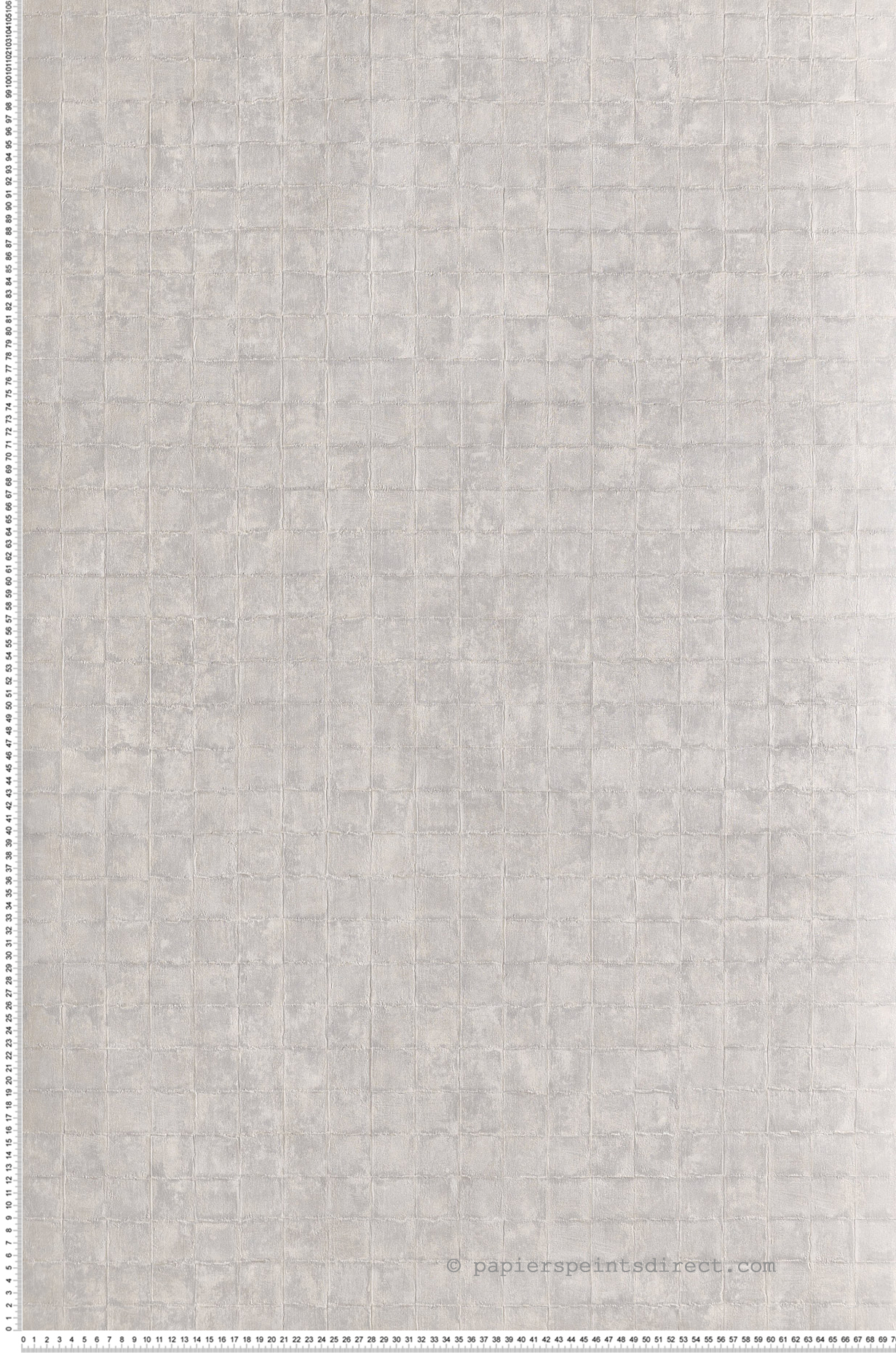 Papier peint Carreaux Faenza galet argenté - Cérame de Casamance | Réf. CAS-76080304