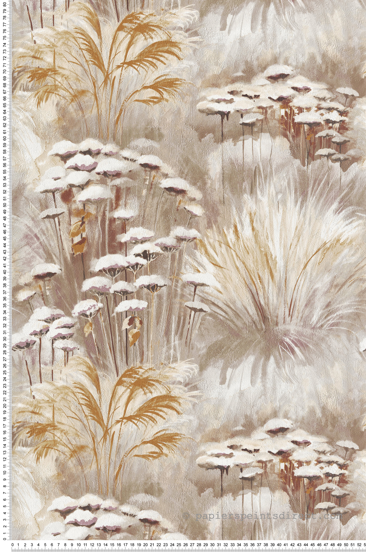 Papier peint Fleur Plante Oyat marron glacé - Sentier des Dunes de Casadéco | Réf. SENT200948470