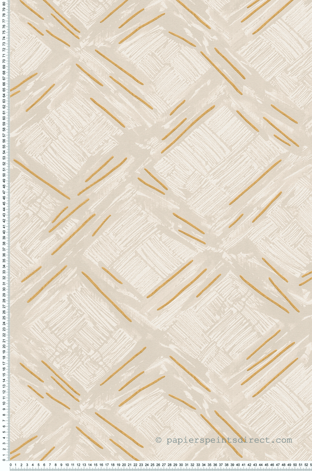 Papier peint Croquis Tissage Boho grège - Abaca de Lutèce | Réf. LTC-51232607