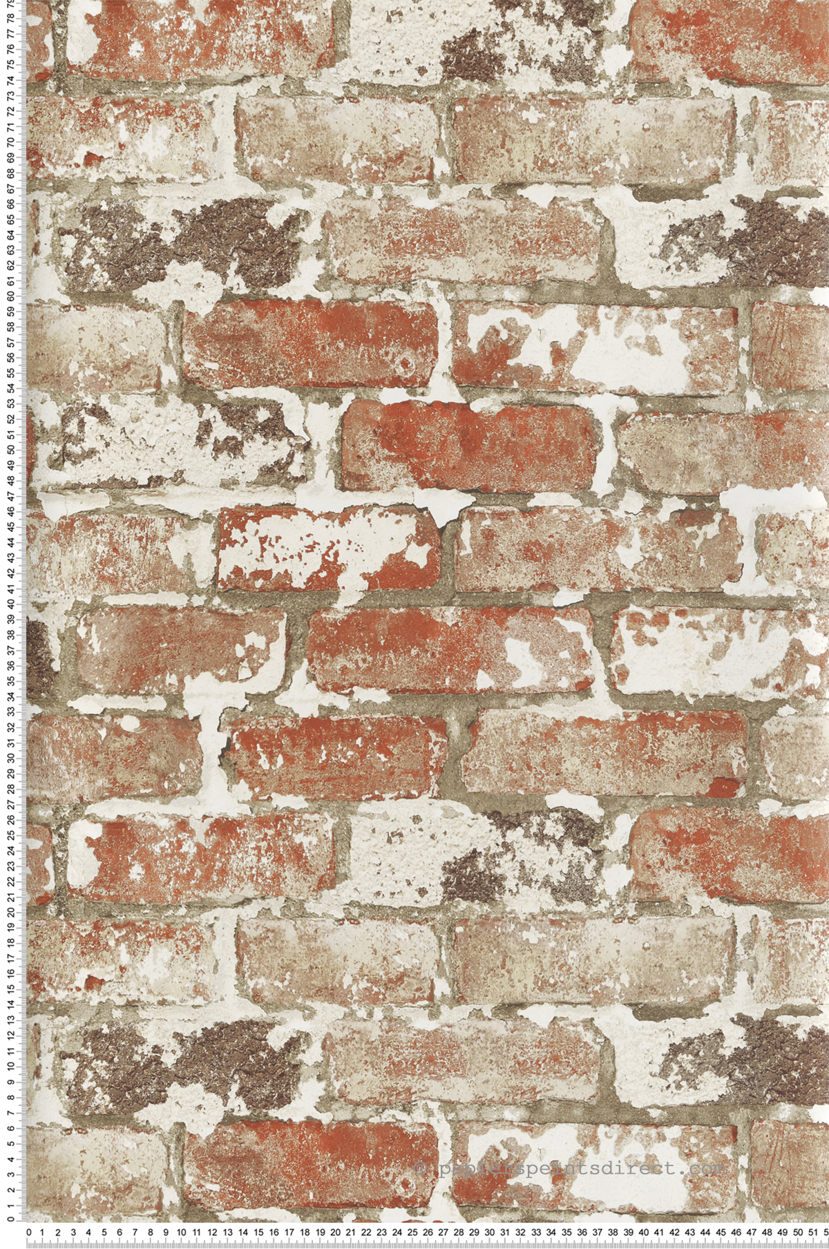 Papier peint adhésif Brique rouge terracotta - Les Adhésifs de Lutèce | Réf. LTC-NW32301