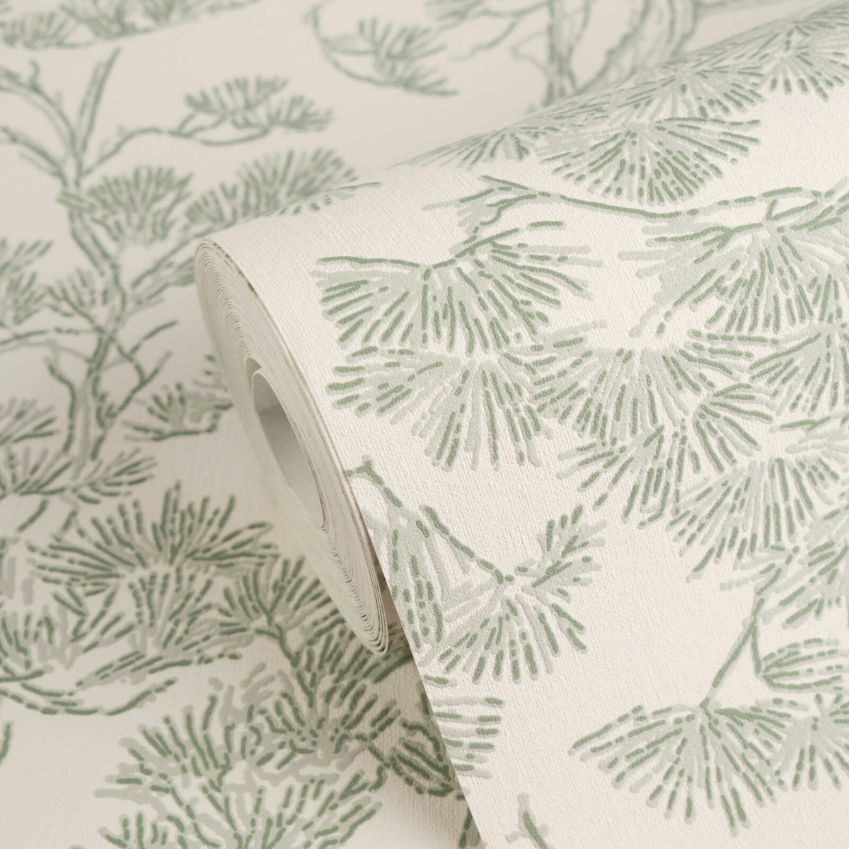 Papier peint Japonais Naturel Pins vert amande - Vibes & Styles d'A.S. Création AMB6| Réf. AS-790013