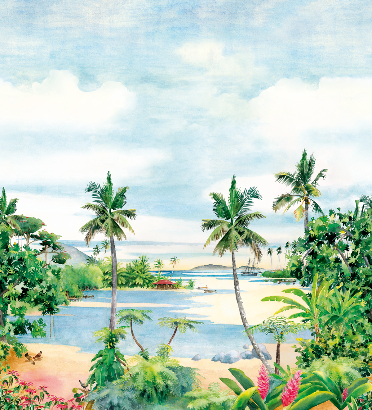 Papier peint panoramique Les Îles A+B - 1/2/3/4/5/6 - Isidore Leroy