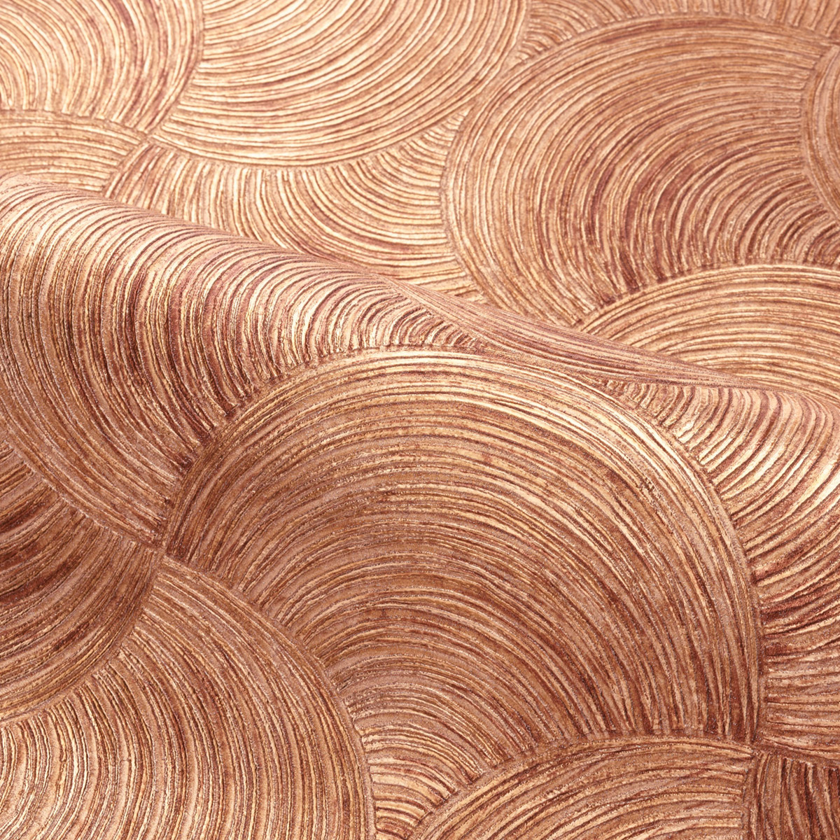 Papier peint Éventail Art Déco Aphélie cuivré - Magnitude de Casamance AMBV | Réf. CAS-76620304