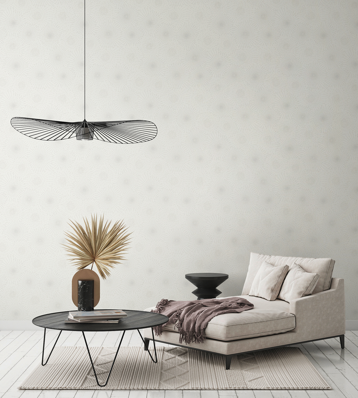 Papier peint Etoile d'Artifice Stars blanc argenté - The BOS d'A.S. Création AMB2 | Réf. AS-388184