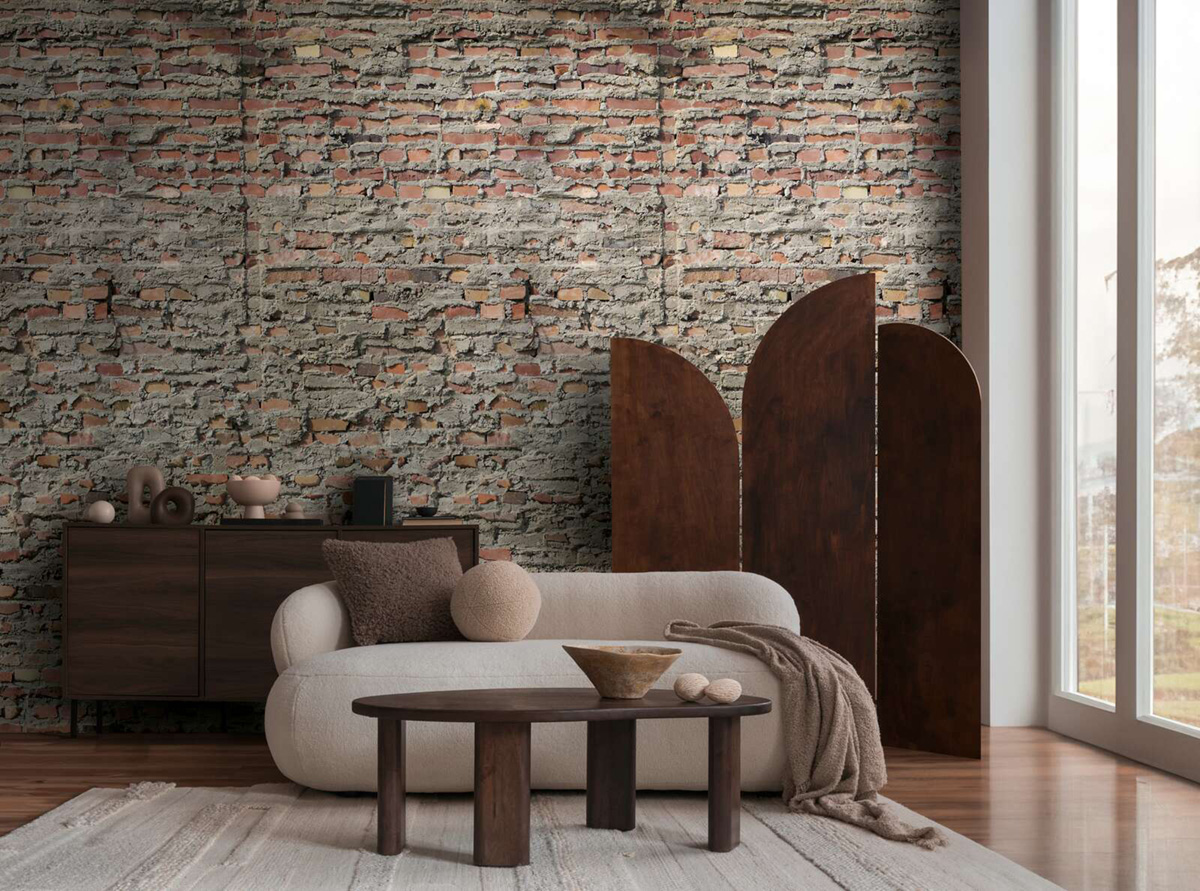 Papier peint panoramique Brique rouge gris - Vibes & Styles d'A.S. Création AMB4| Réf. AS-792172