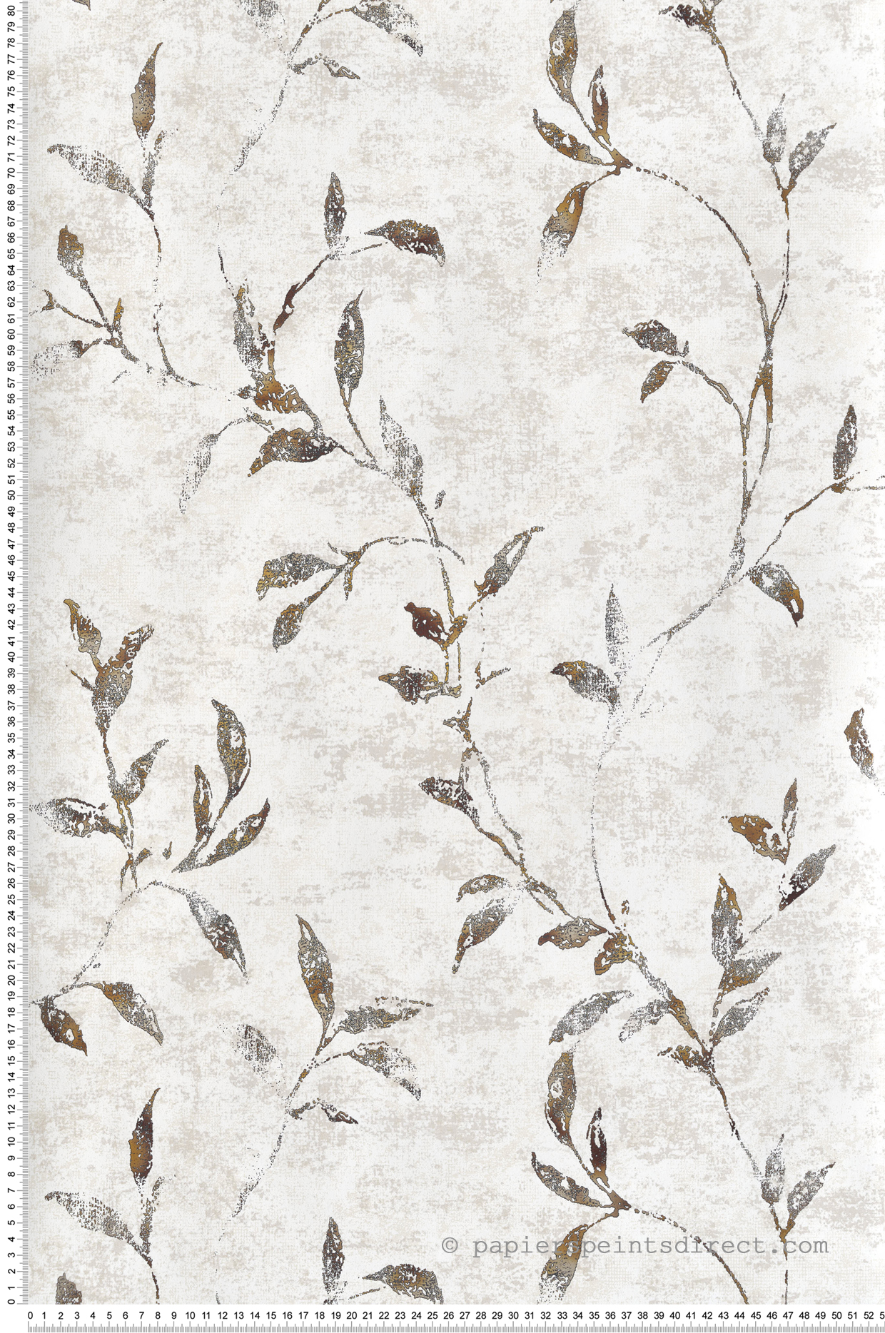 Papier peint Feuille de Vigne noir bronze - Attitude de Lutèce | Réf. LTC-11501