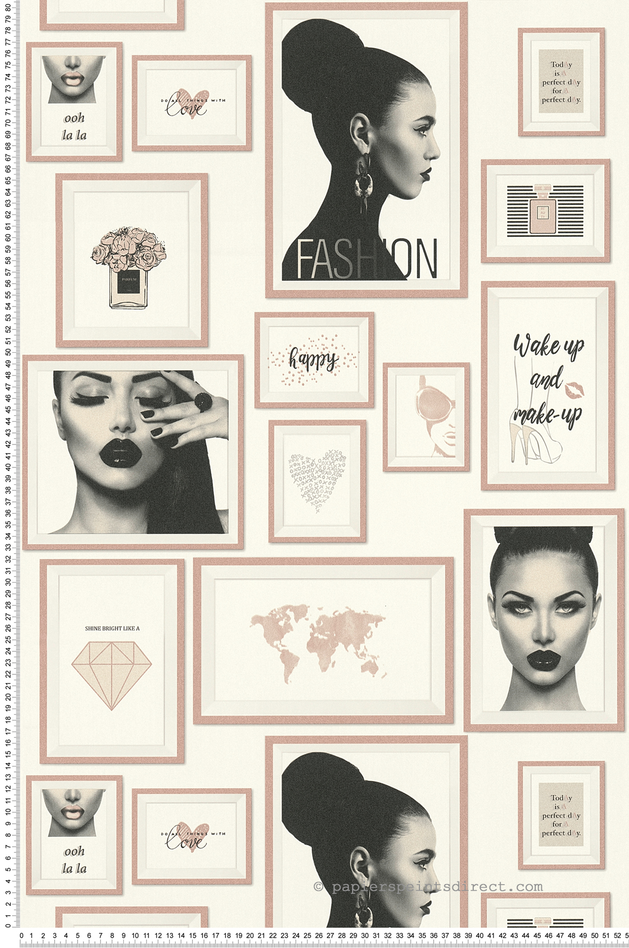 Papier peint Cadres fashion rose - Metropolitan Stories d'AS Création | Réf. SP14655