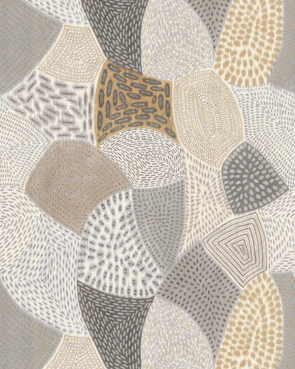 Papier peint panoramique Patchwork Fresco S gris 200X250 - Matera de Casadéco | Réf. MATA201181005