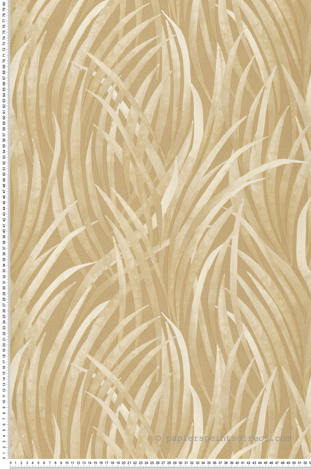 Papier Peint Herbe Adelia beige - Botanique d'Ugépa | Réf. UGP-M64502