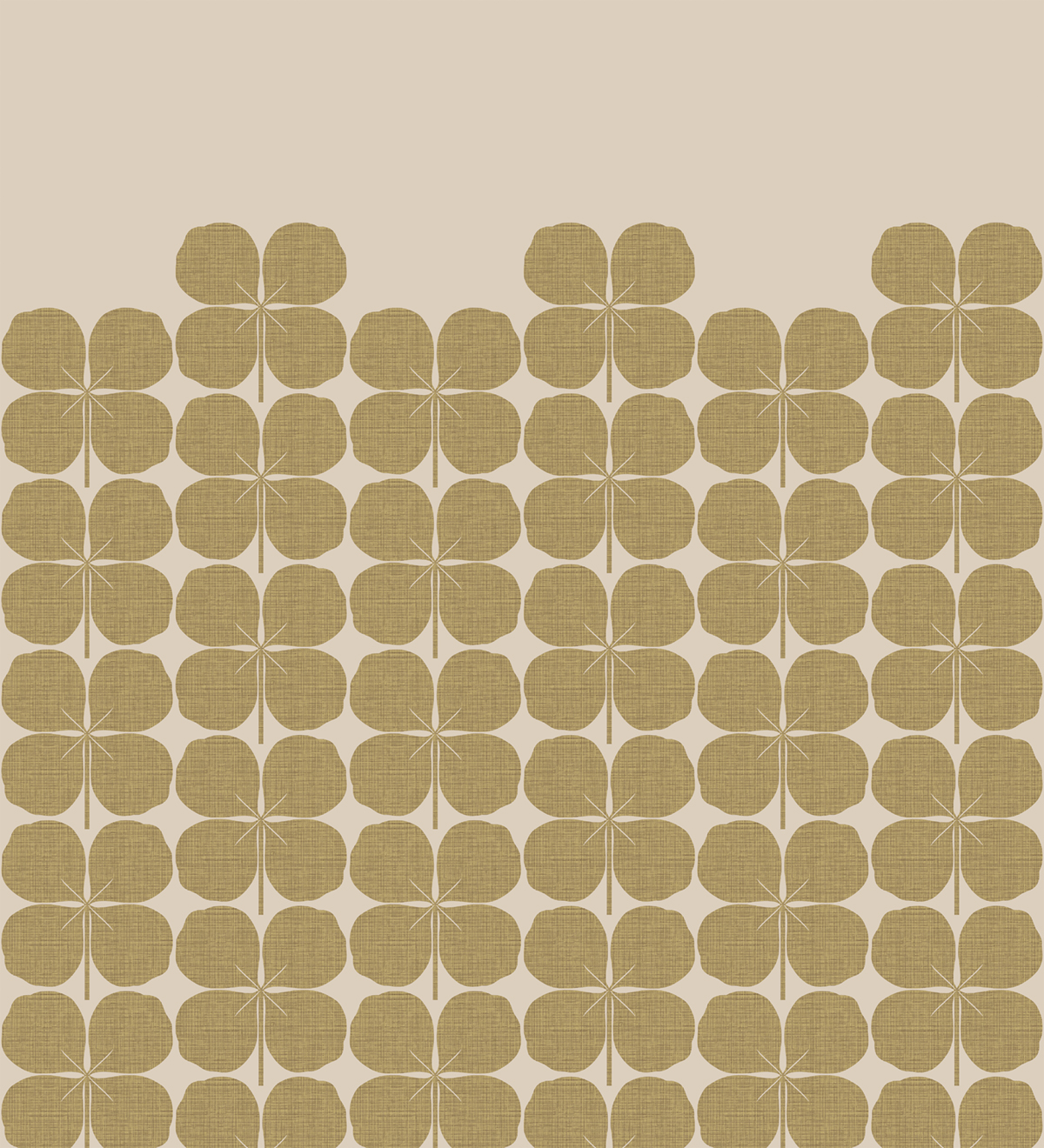 Papier peint panoramique Trèfle à 4 Feuilles Bonheur Sienne A+B - 1/2/3/4/5/6 - Isidore Leroy