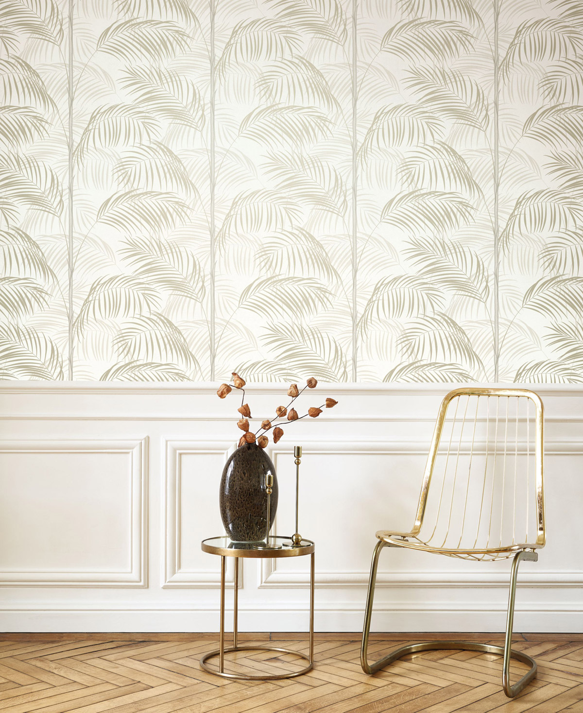 Papier peint Bambou le Tout Paris beige lin irisé - Années Folles de Casadéco | Réf. ANFO201031619