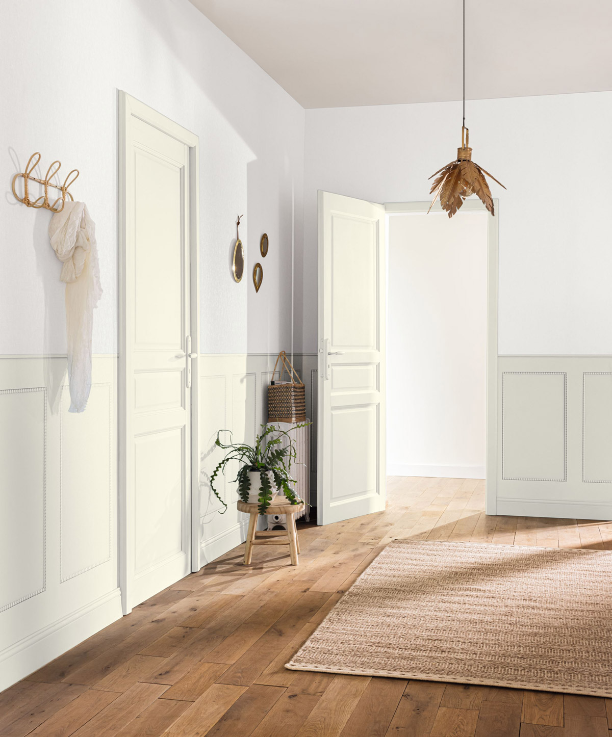 Papier peint Soubassement Moulure S blanc cassé - Reliefs de AMB2 | Réf. RLF106350005