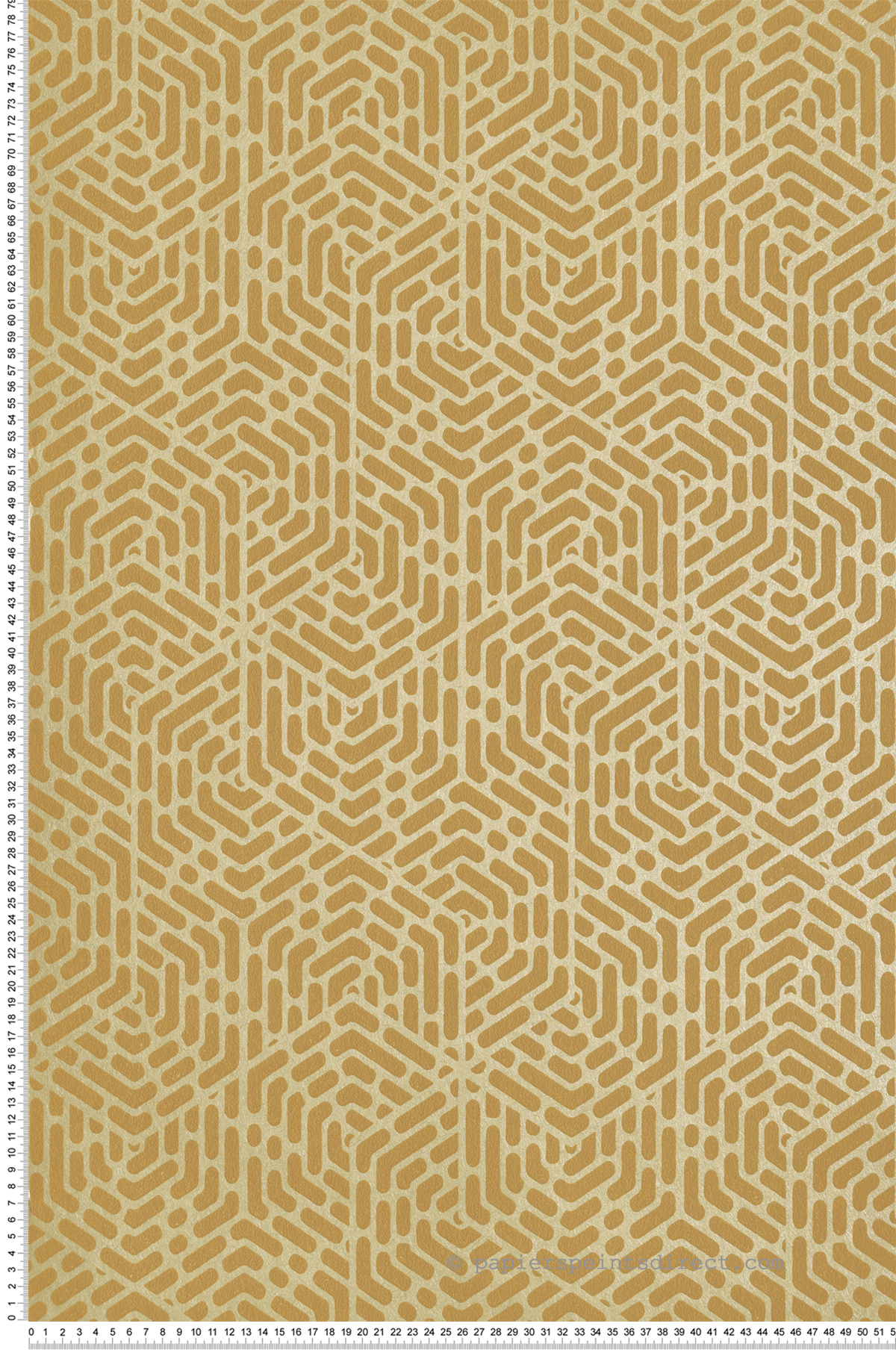Papier peint Géométrique Hexagone doré - Willow d'Initiales | Réf. INI-00814803