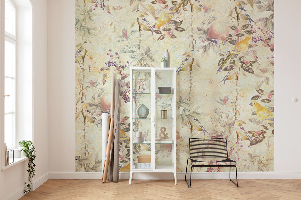 Papier peint oiseaux panoramique Cosy Bohemian - Papier peint Komar RAW