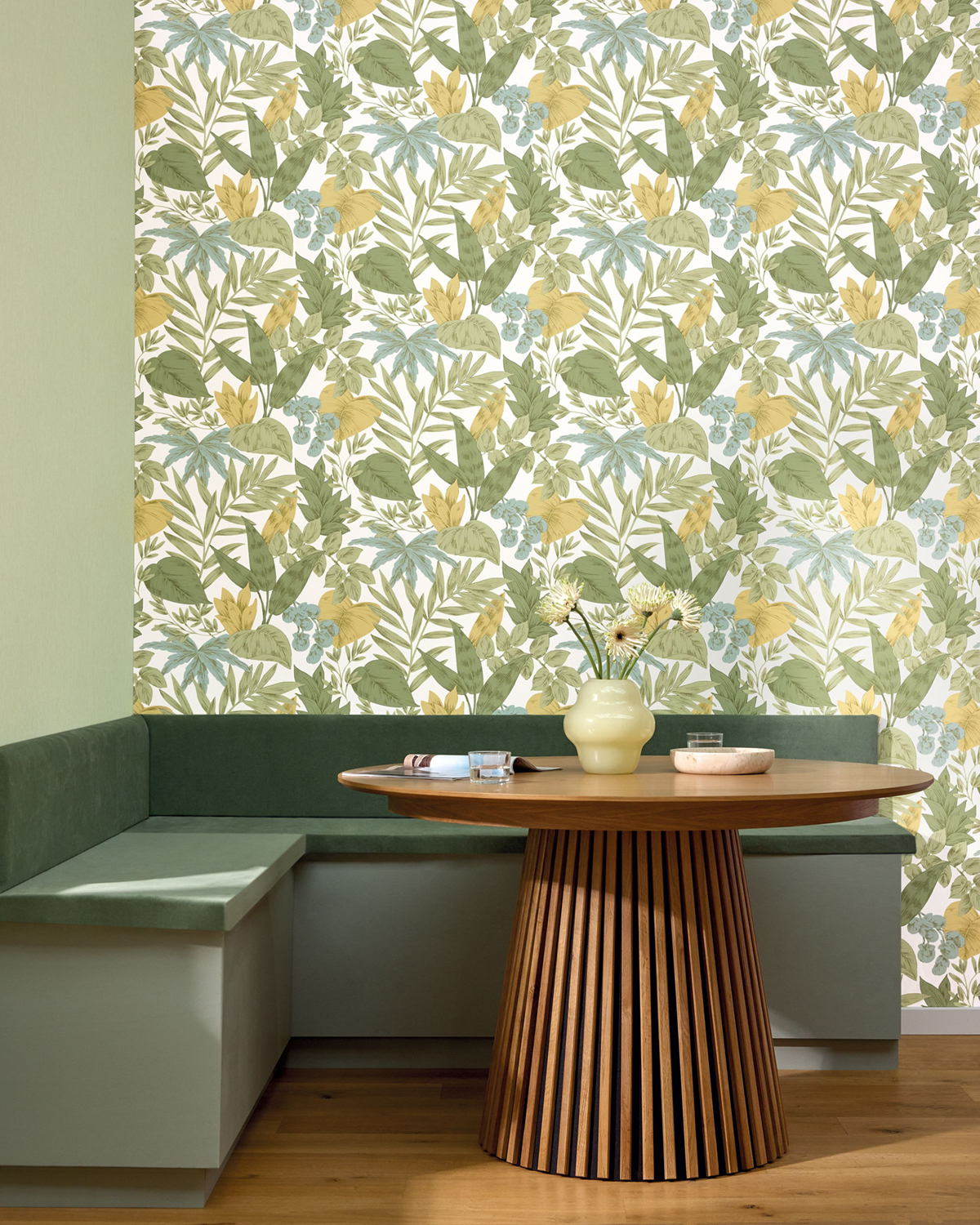 Papier peint Feuille Jungle Kalea vert jaune - Elea de Casélio | Réf. ELEA107367220