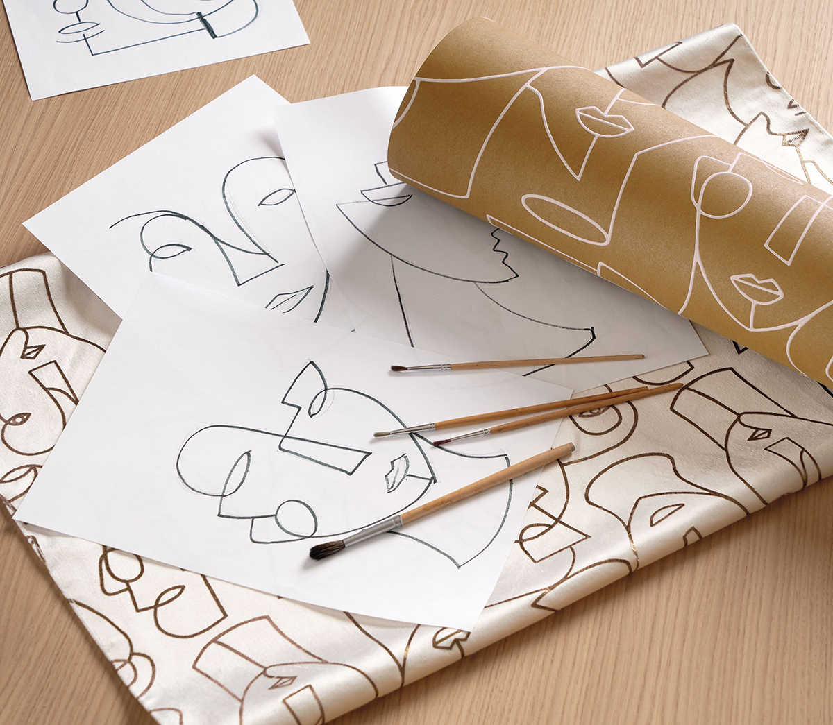 Papier peint Destockage - Art Portrait cognac - Gallery de Casadéco