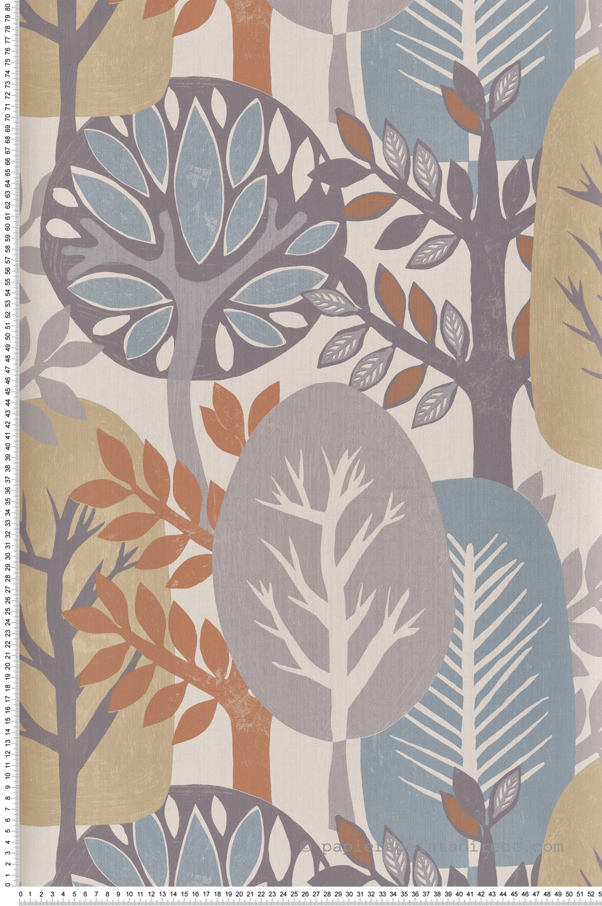 Papier peint Forêt Enfantin corail gris - Esterel de Montecolino | Réf. MC-AN28282