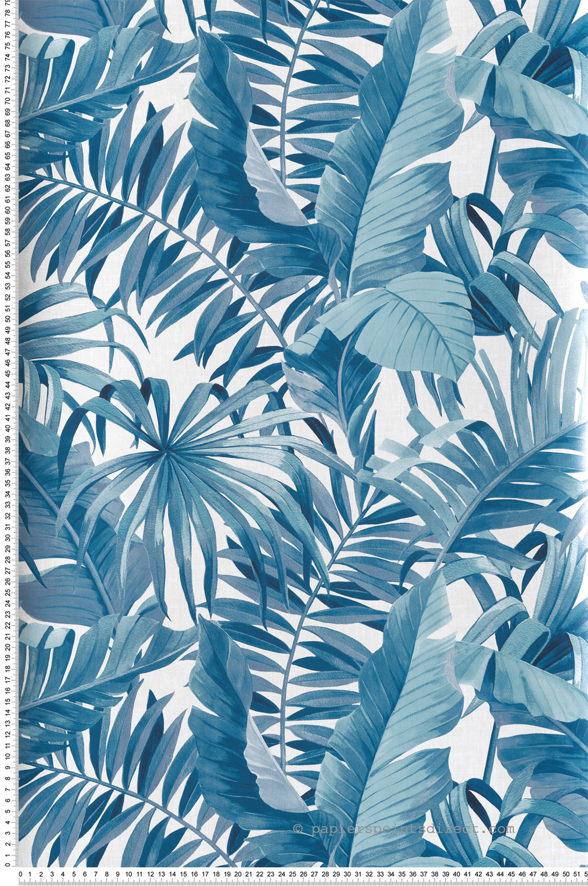 Papier peint adhésif Palmes Maui bleu - Les Adhésifs de Lutèce | Réf. LTC-NUS3148