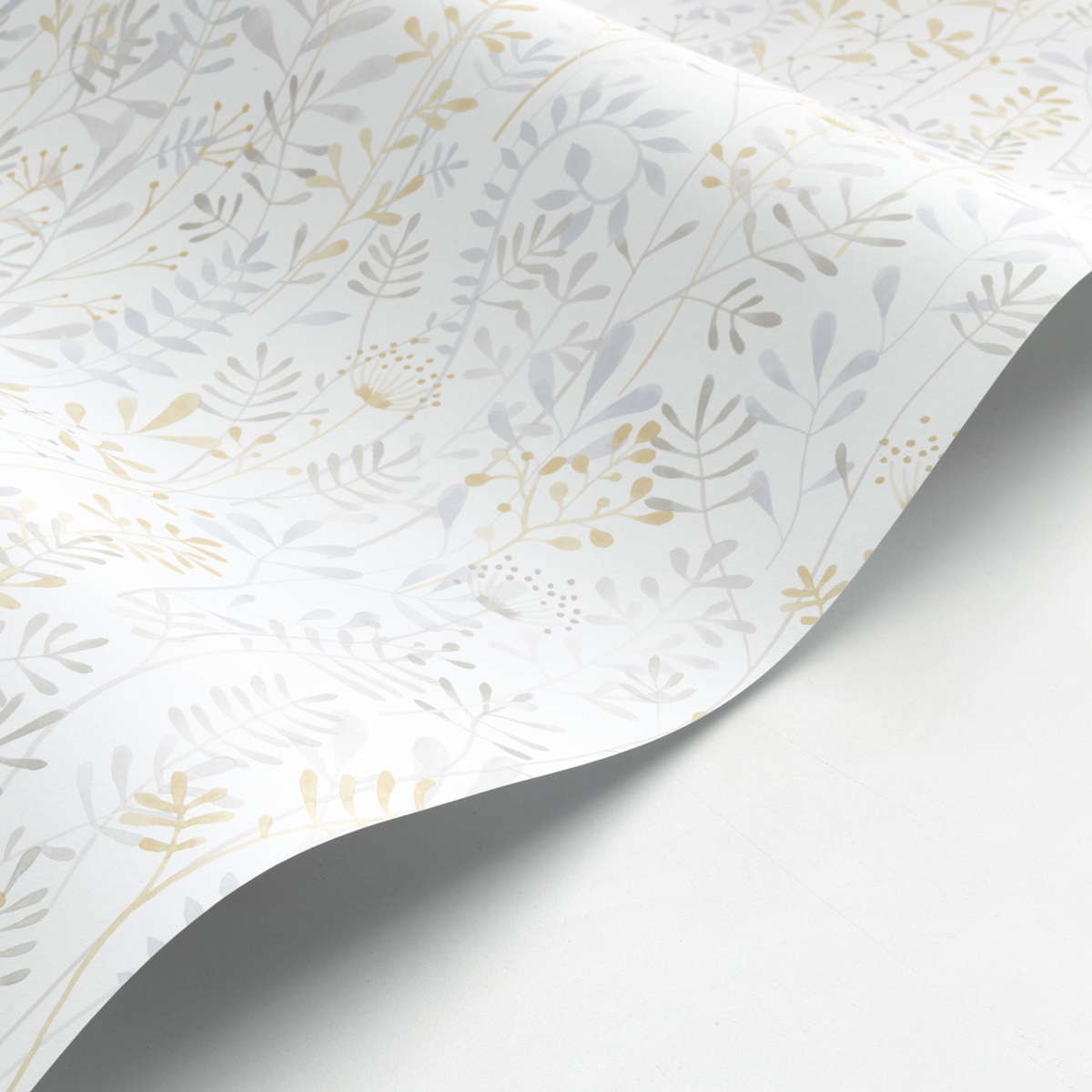 Papier peint Feuillage Enfantin gris beige - Once Upon A Time de Casadéco | Réf. OUAT88329659