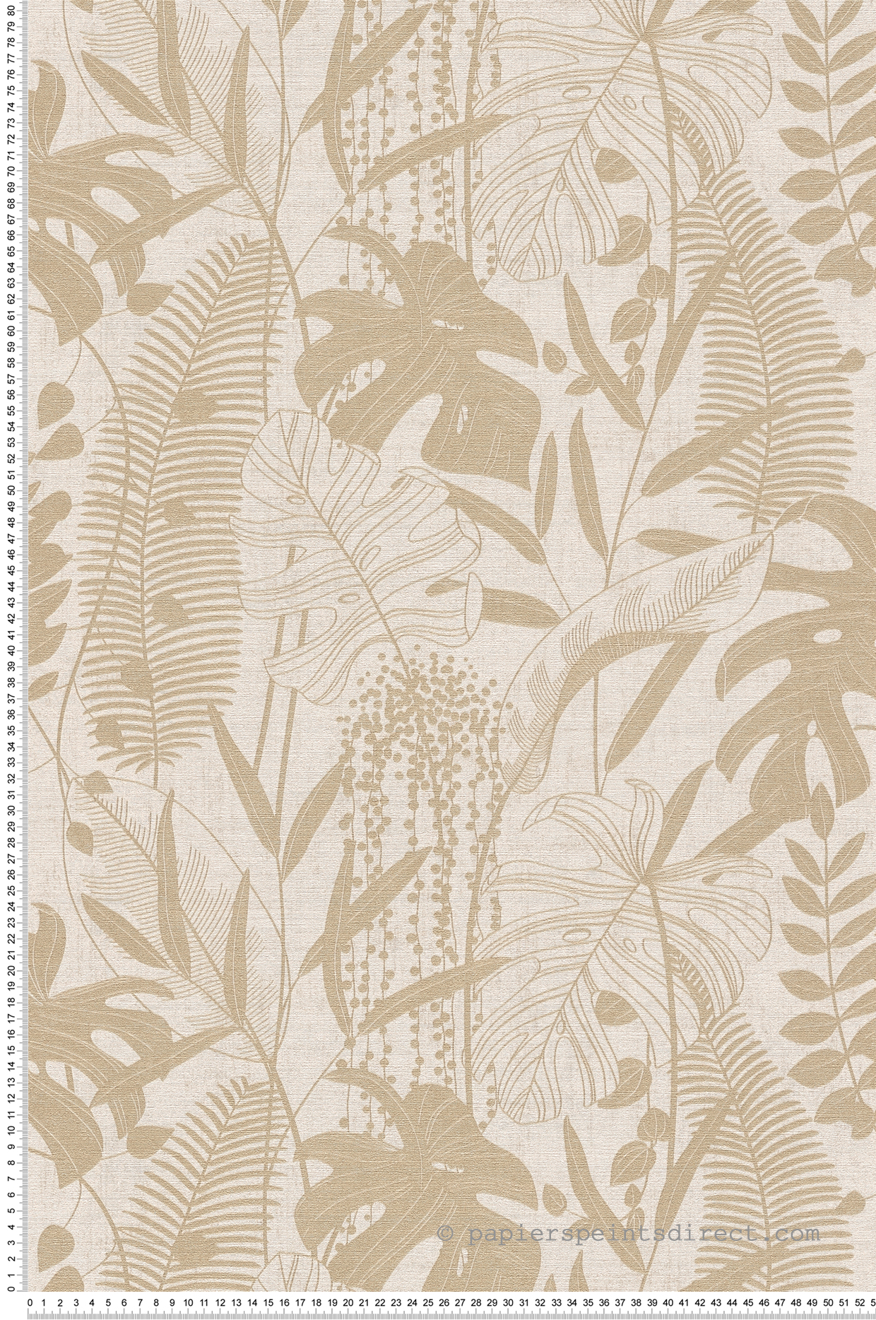 Papier peint Nature Palm Leaves beige écru - Cuba 2 d'A.S. Création | Réf. AS-791641