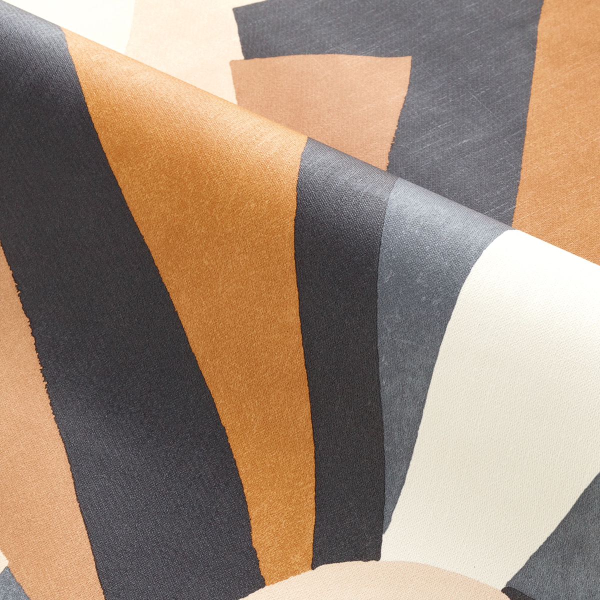 Papier peint Soleil Graphique Sonia gris orange - Mouvements de Casamance AMB2 | Réf. CAS-76011018