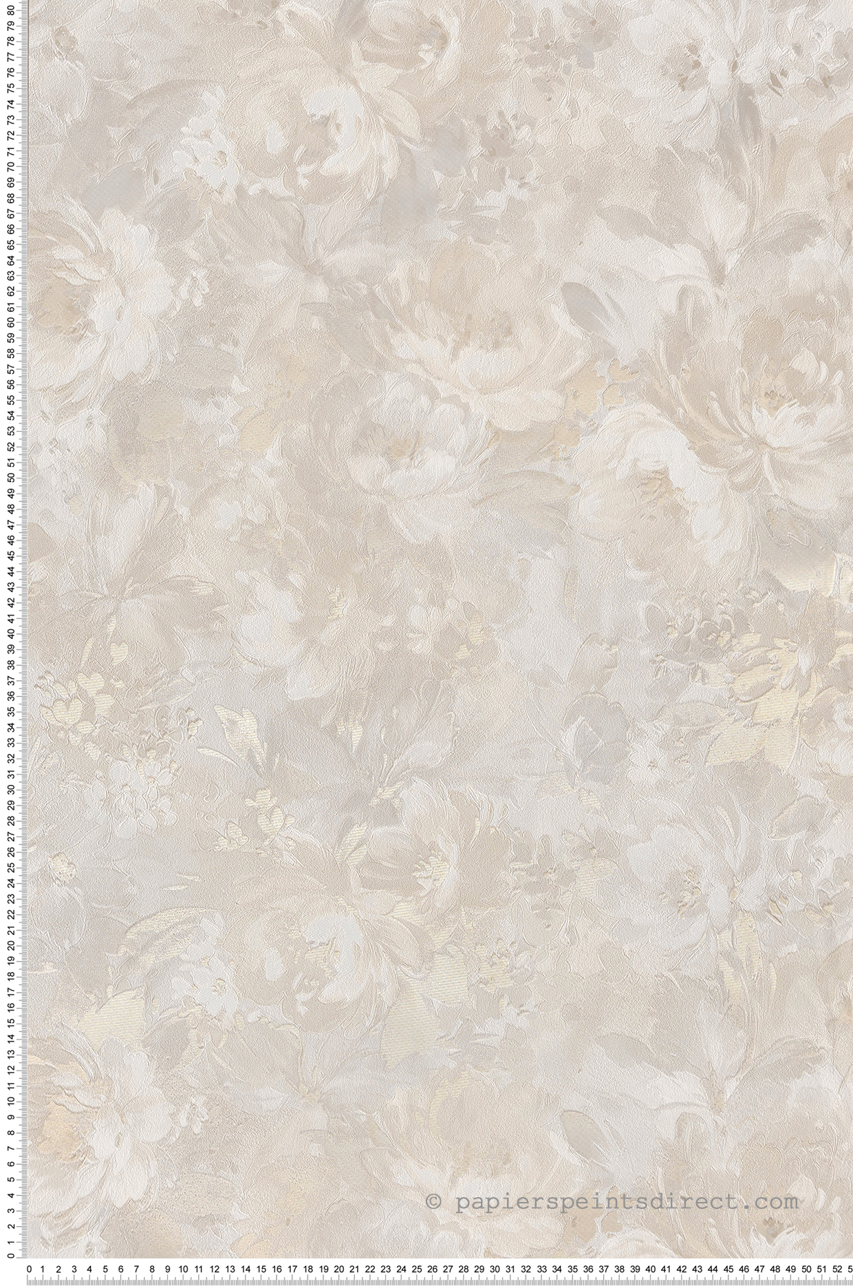 Papier peint Charme Fleur beige et doré - Grand Classic de Montecolino | Réf. MC-Z66860