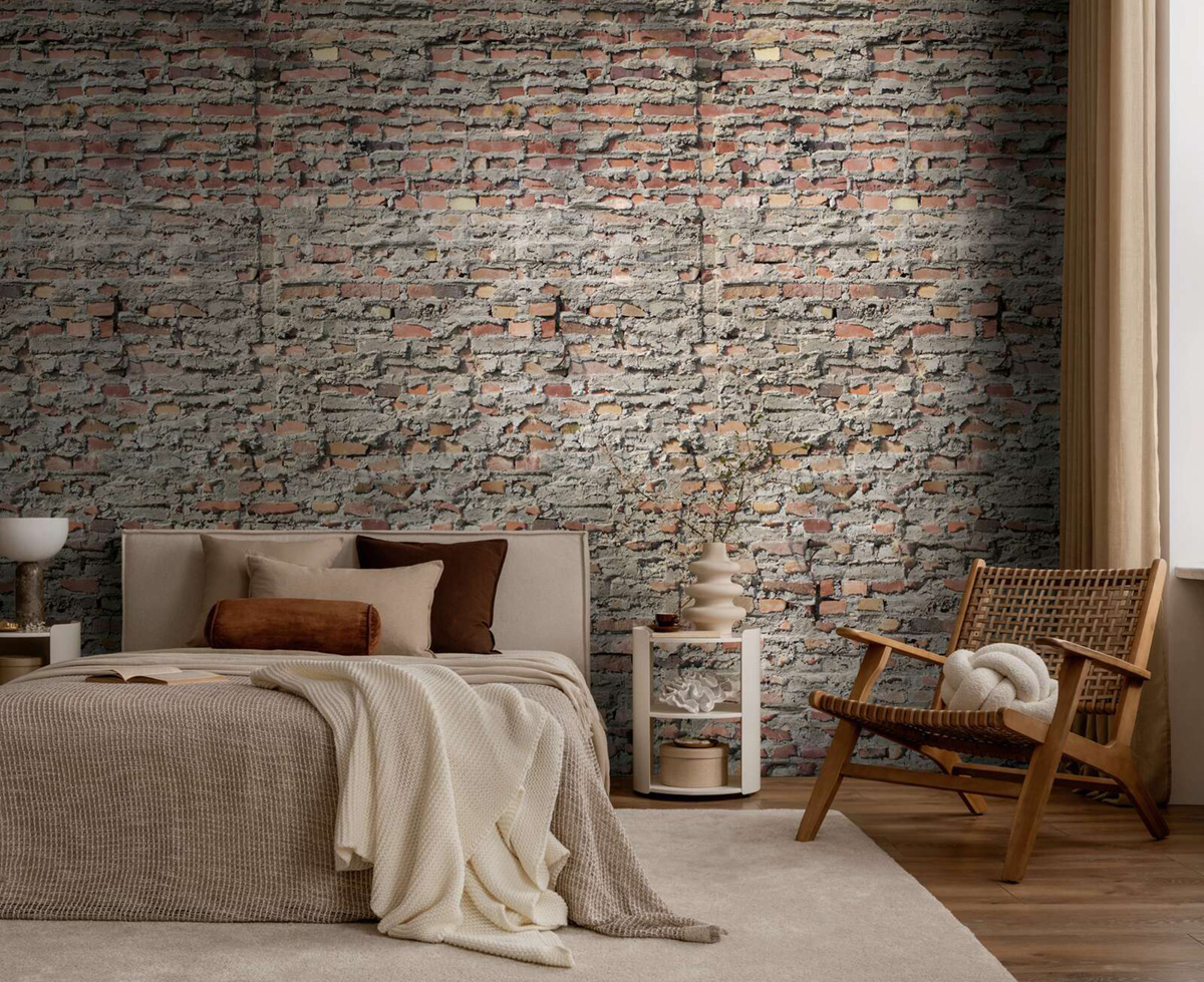 Papier peint panoramique Brique rouge gris - Vibes & Styles d'A.S. Création | Réf. AS-792172