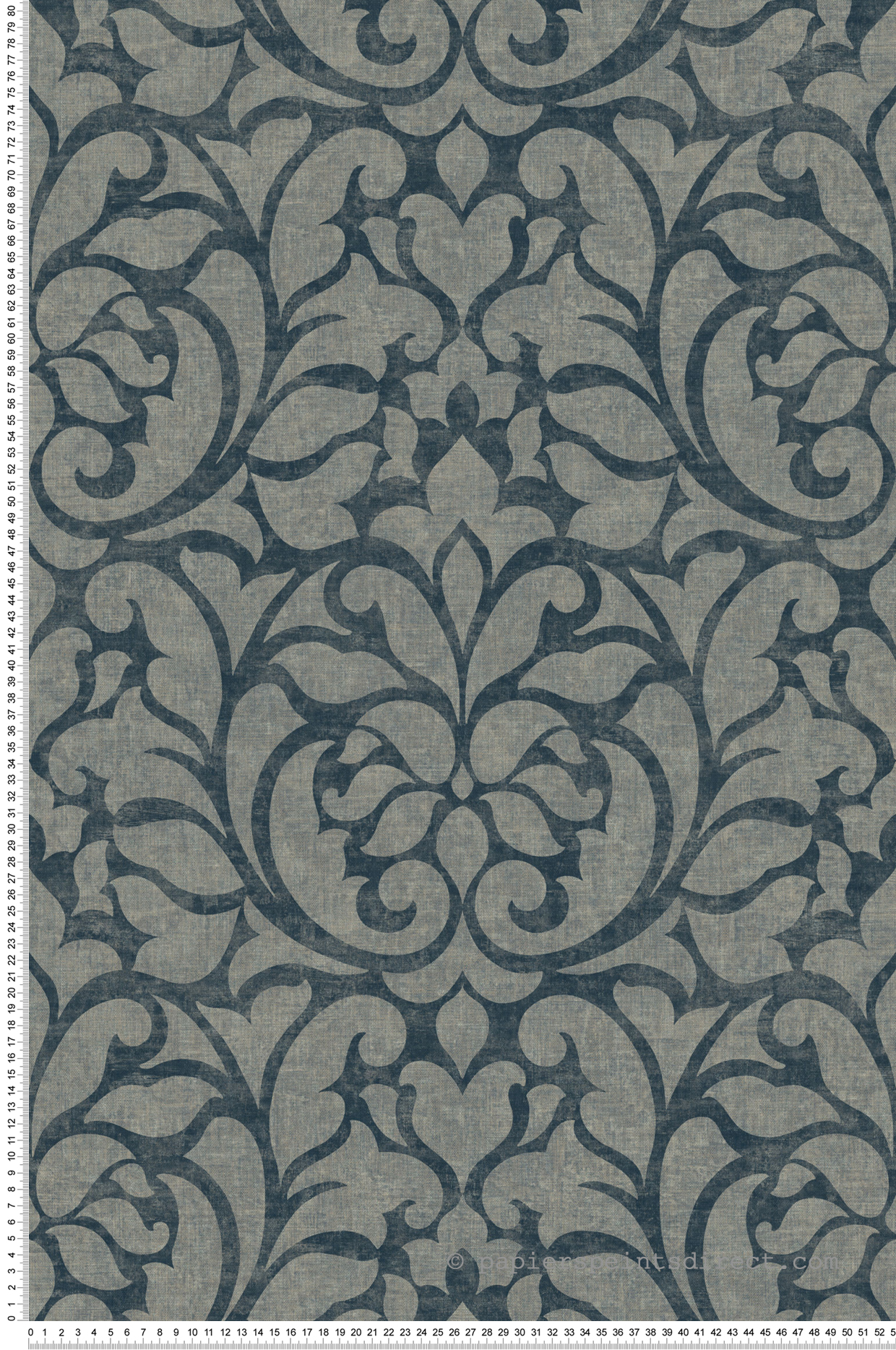 Papier peint Baroque Opéra bleu de prusse - Vienne de Casadéco | Réf. VIEN87346308