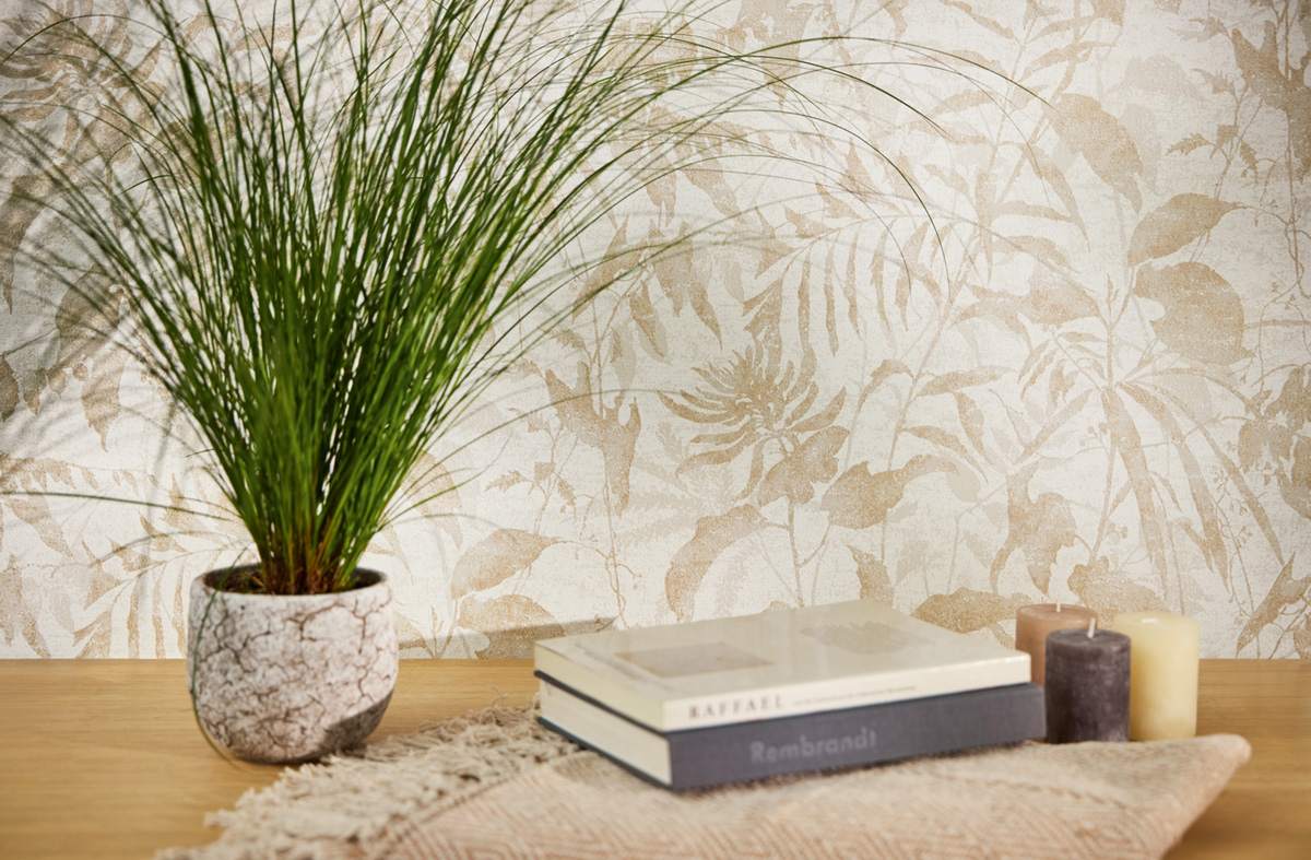 Papier peint Végétaux Jungle pierre doré - Metropolitan Stories 4 Hot Spots d'A.S. Création AMB1| Réf. AS-782032